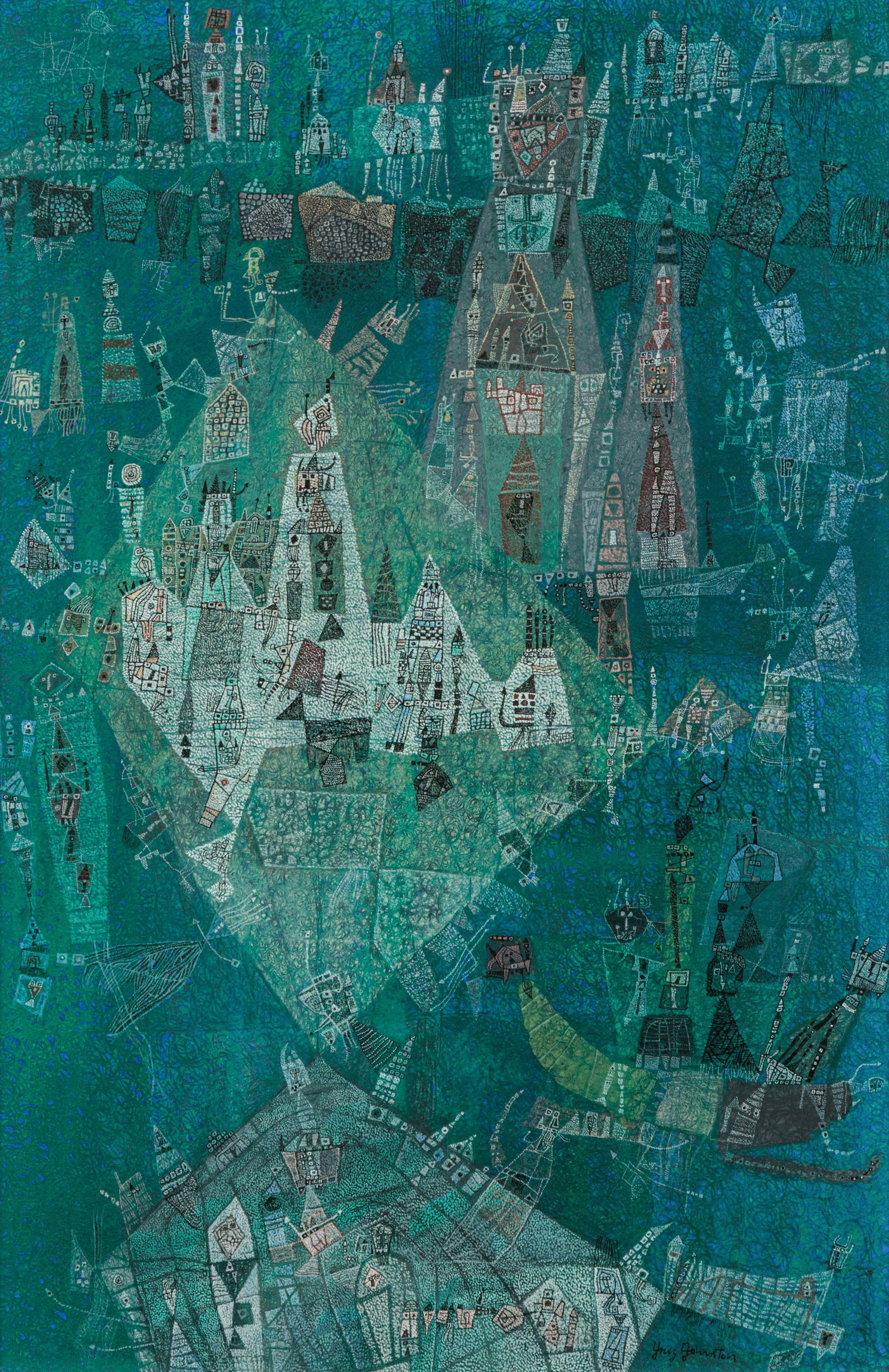 Ynez Johnston (American, b. 1920) Straits of Messina, (1 of 1)