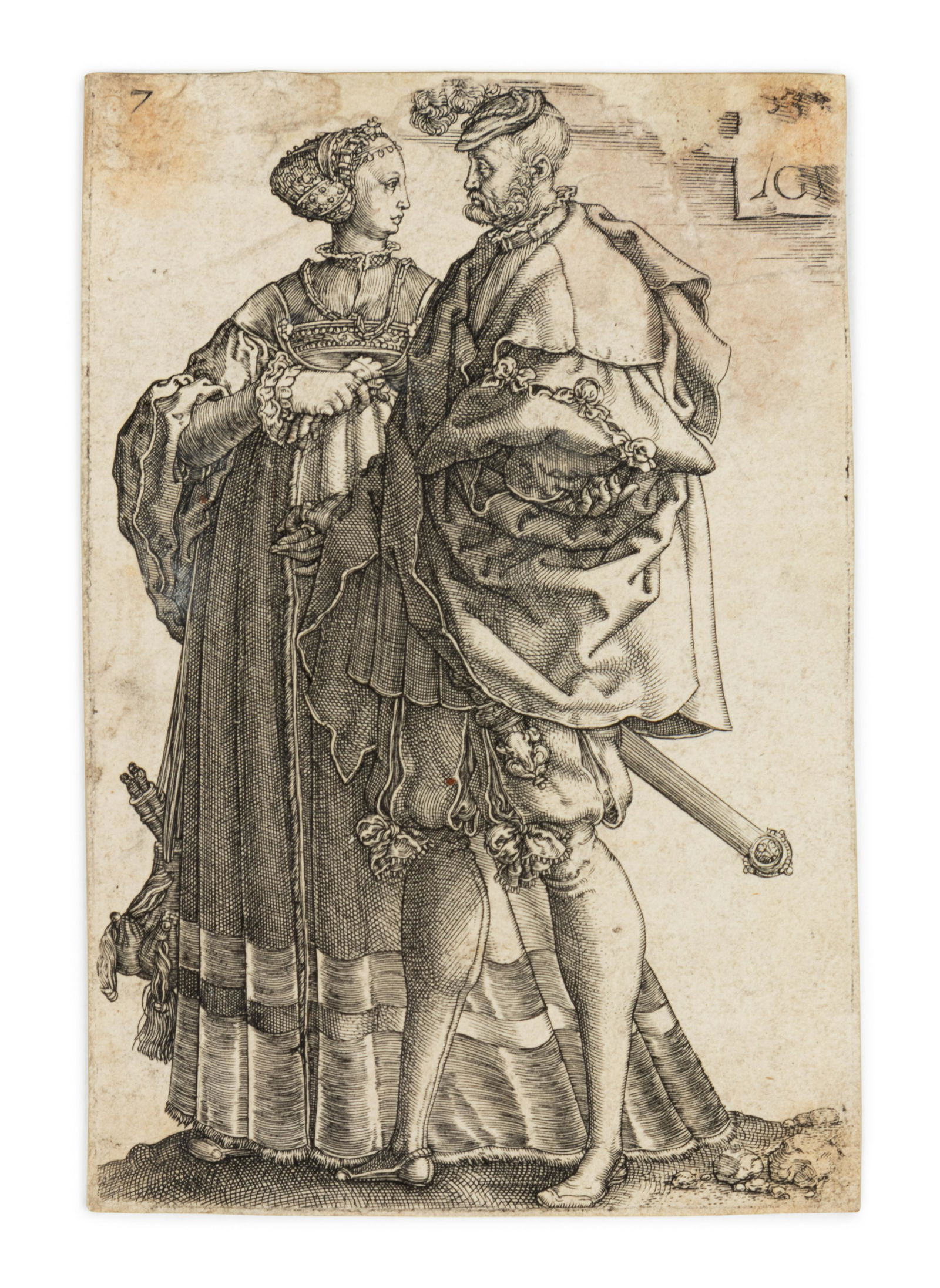 Heinrich Aldegrever (German, 1502-ca. 1561) Wedding: Heinrich Aldegrever (German, 1502-ca. 1561) Wedding Dancers (four plates, various sizes), 1538 engraving largest: 4 1/2 x 3 inches. Property from the Collection of Rhoda H. Clark and The Monastery Hil