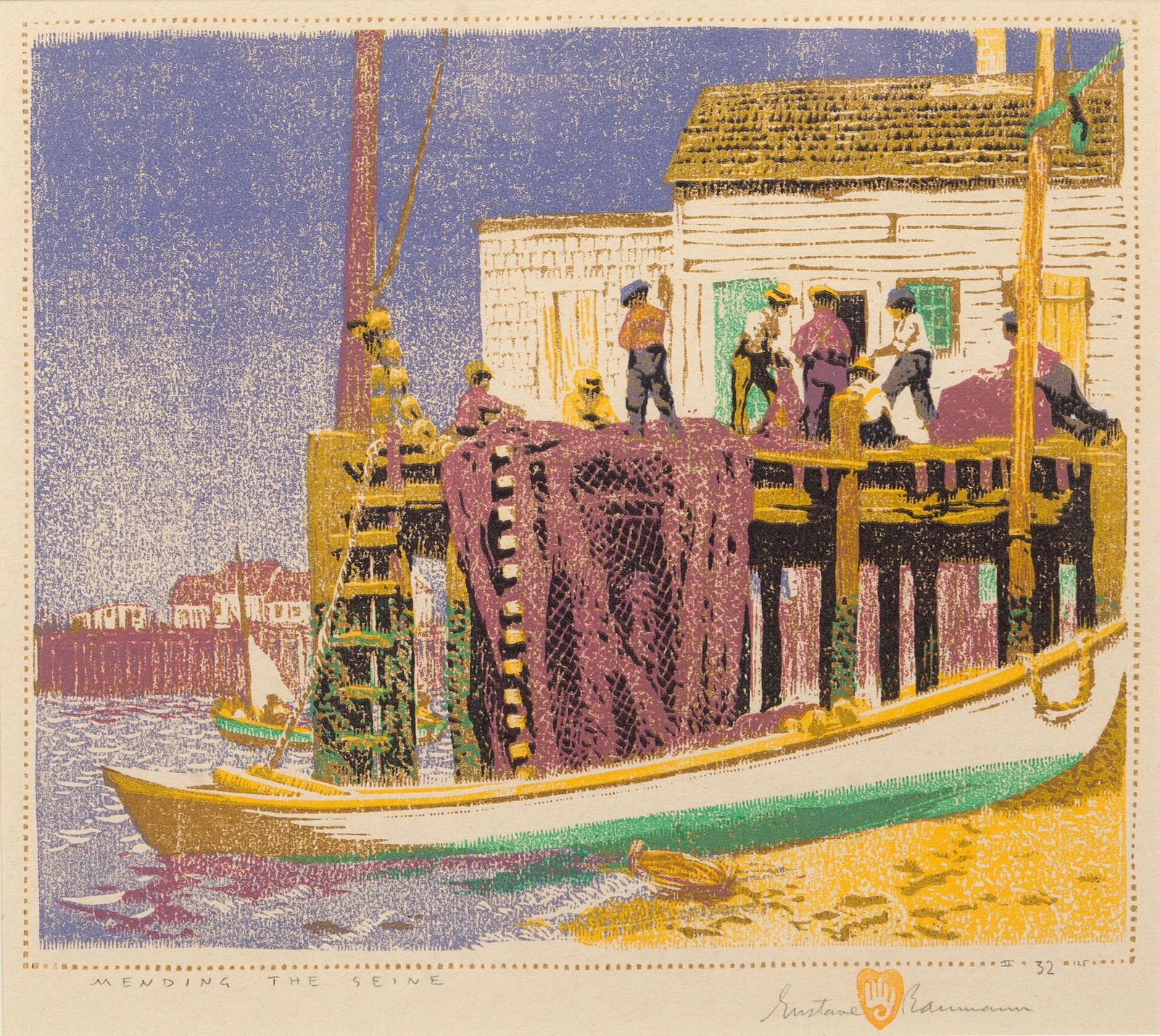 Gustave Baumann (American/German, 1881-1971) Mending (1 of 2)