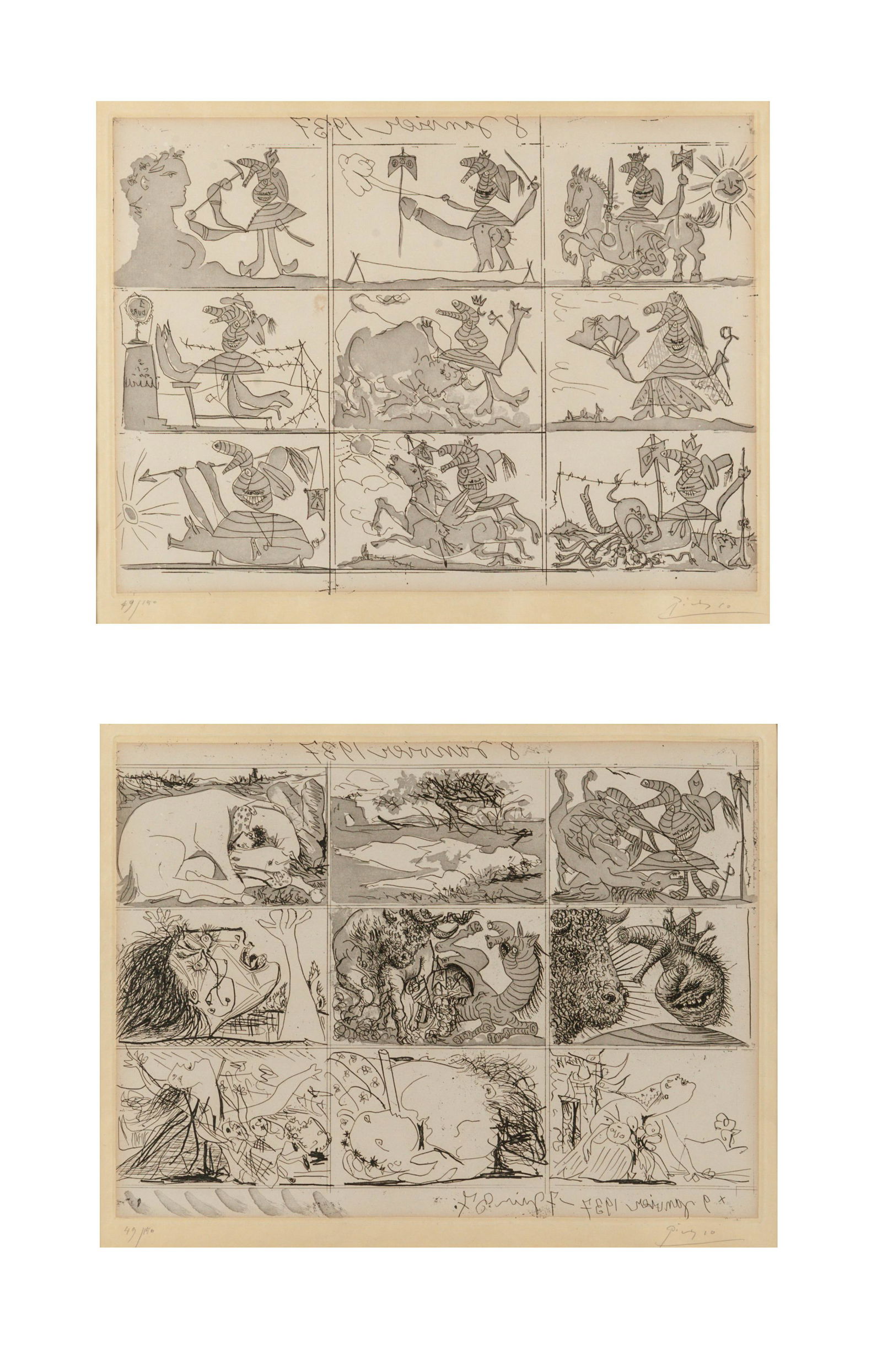 Pablo Picasso (Spanish, 1881-1973) Suea±o y Mentira de (1 of 5)