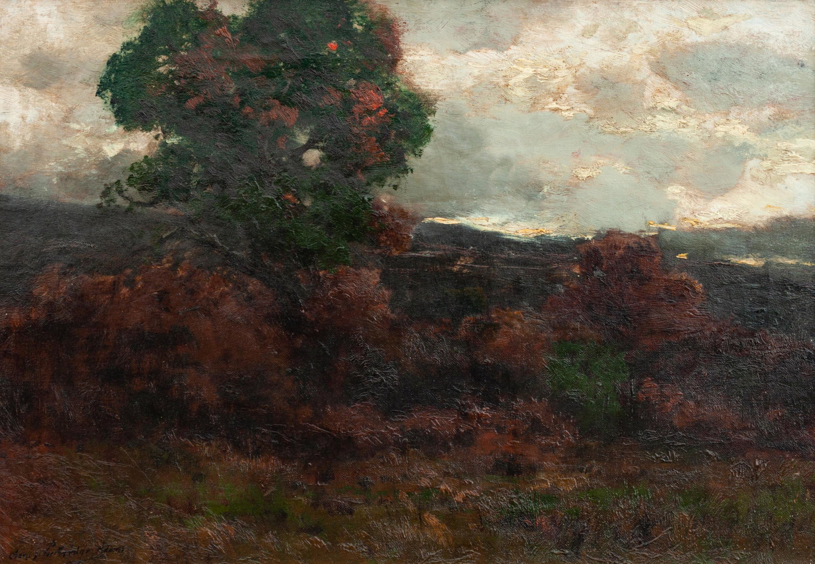 Charles Partridge Adams (American, 1858-1942) Evening: Charles Partridge Adams (American, 1858-1942) Evening Twilight, oil on canvas, signed Charles Partridge Adams (lower left) 14 x 20 inches
