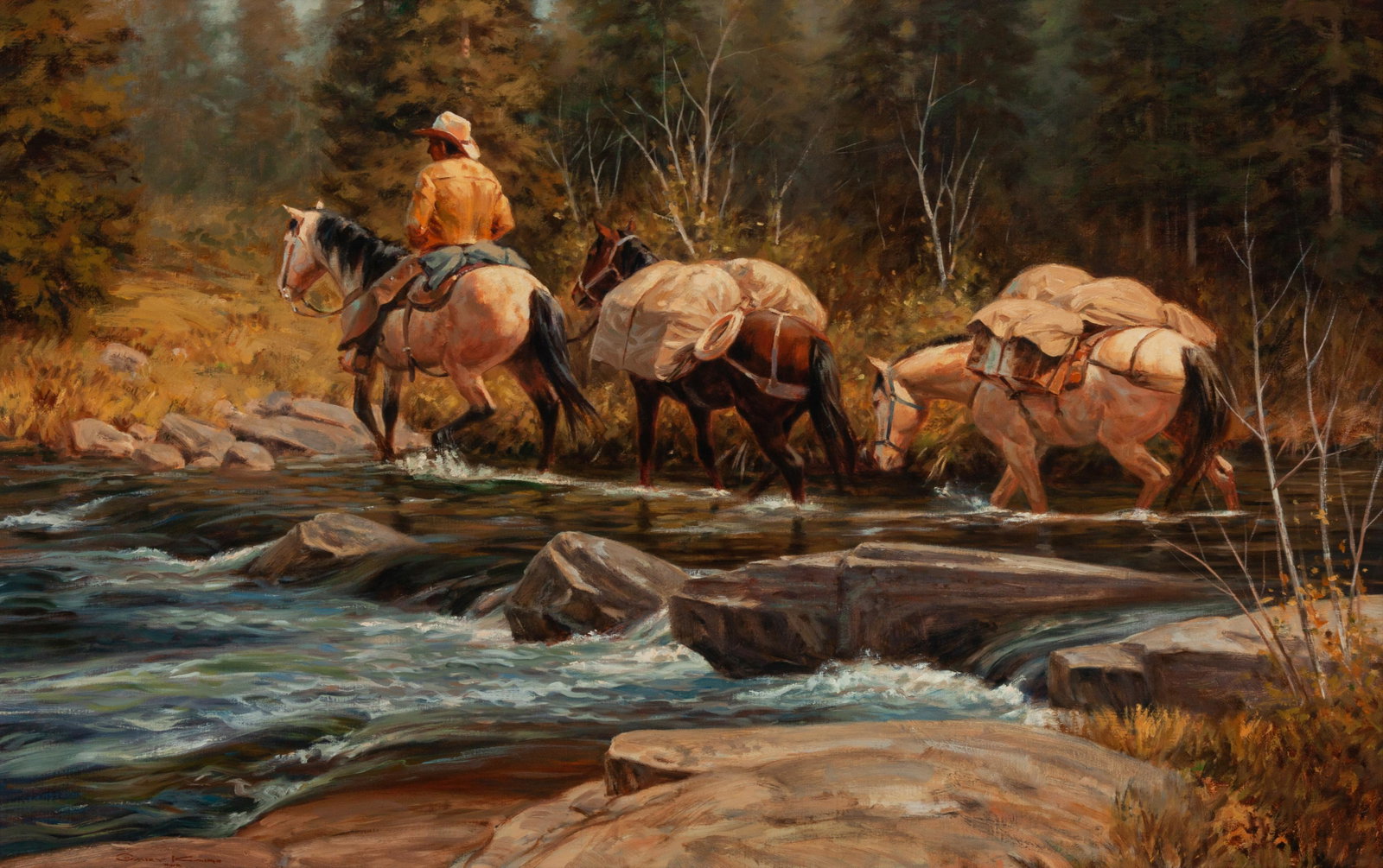 Gary Kapp (American, b. 1942) Back Country: Gary Kapp (American, b. 1942) Back Country, oil on canvas, signed Gary Kapp (lower left) 24 x 36 inches