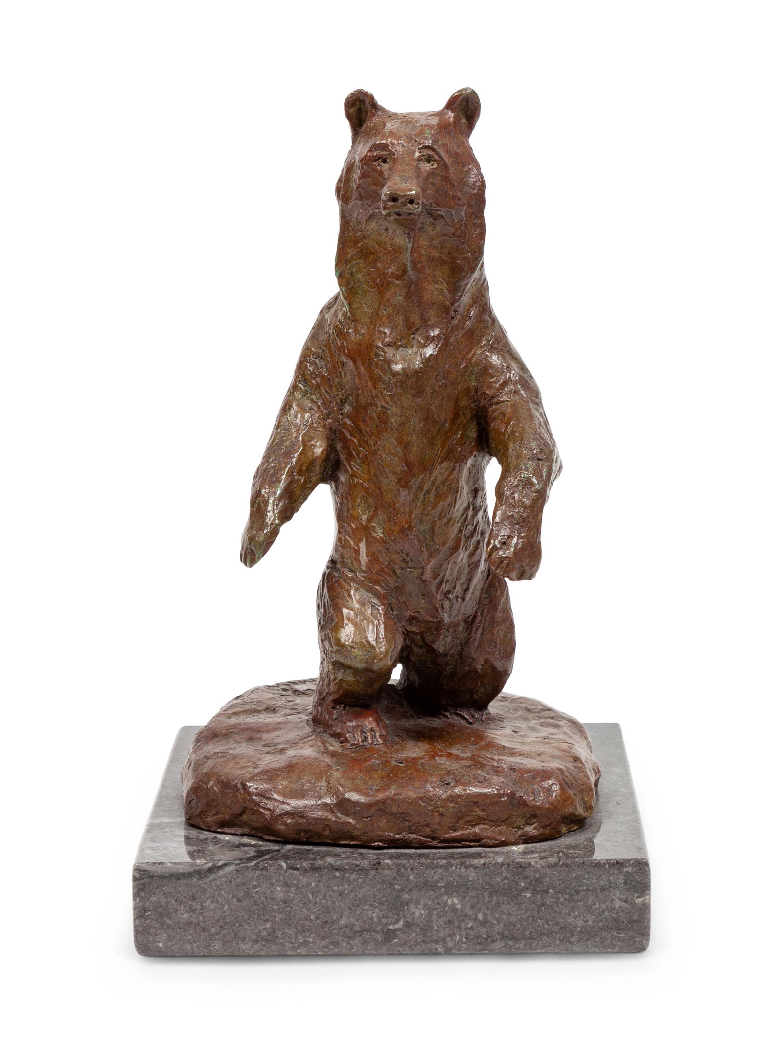 Harold von Schmidt (American, 1893-1982) Grizzly,: Harold von Schmidt (American, 1893-1982) Grizzly, edition 12, 1972, bronze, signed Harold Von Schmidt, dated and numbered (base) overall height 8 1/2 x width 5 x depth 5 inches