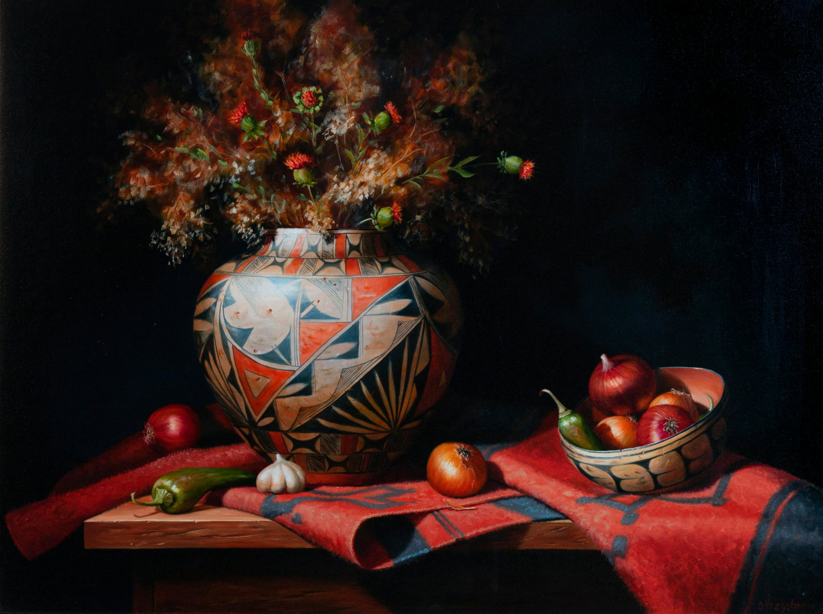 Sue Krzyston (American, b. 1948) A Season of Change,: Sue Krzyston (American, b. 1948) A Season of Change, 1994, oil on canvas, signed S. Krzyston and dated 30 x 40 inches Property from the Collection of Ted Taub