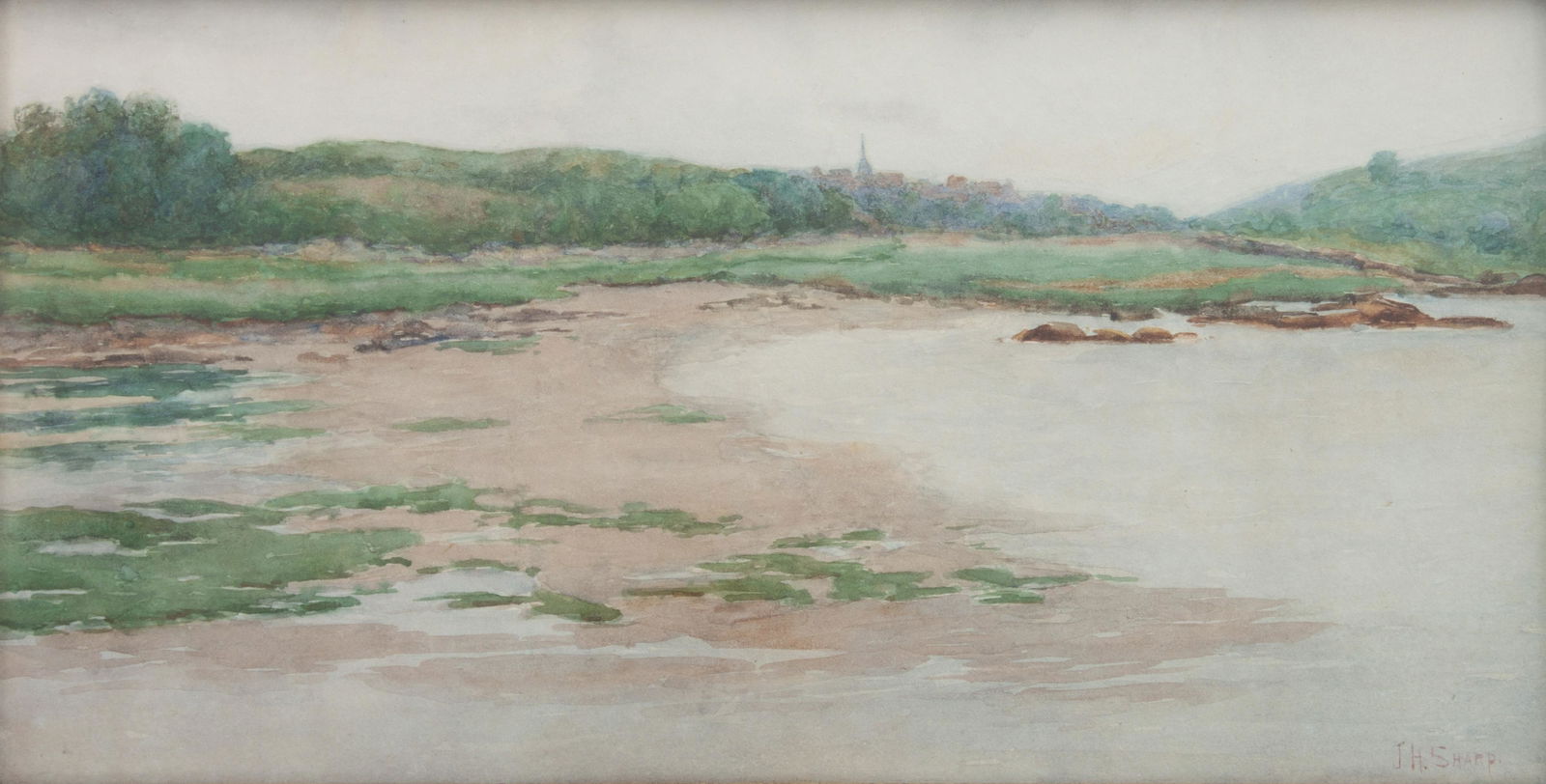 Joseph Henry Sharp (American, 1859-1953) Marsh Scene : Joseph Henry Sharp (American, 1859-1953) Marsh Scene, oil on canvas, signed J.H. Sharp (lower right) 8 x 14 inches Property from a Private Collection, Gunnison, Colorado