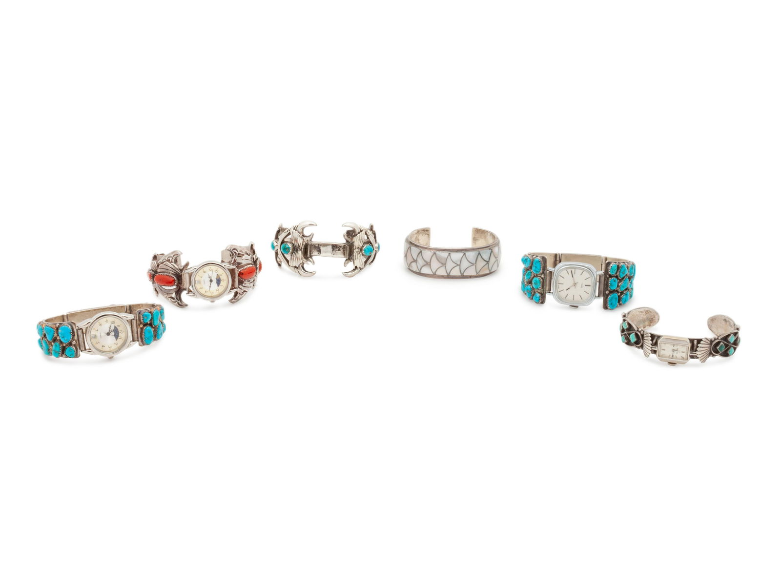 Navajo and Zuni Watch Bands AND Cuffs (1 of 2)