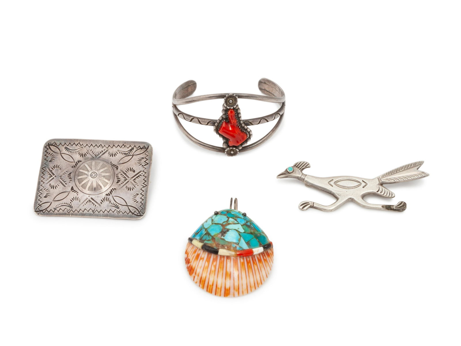 Bennie Ration  (DINE, b. 1955)  Silver and Turquoise (1 of 3)