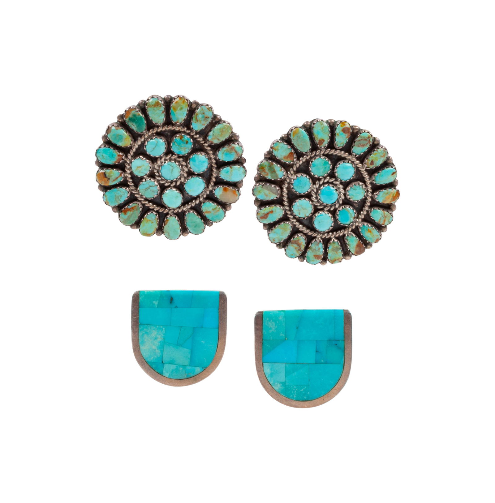 Jim Harrison (DINE, b. 1952) Silver Clip Earrings, with (1 of 1)