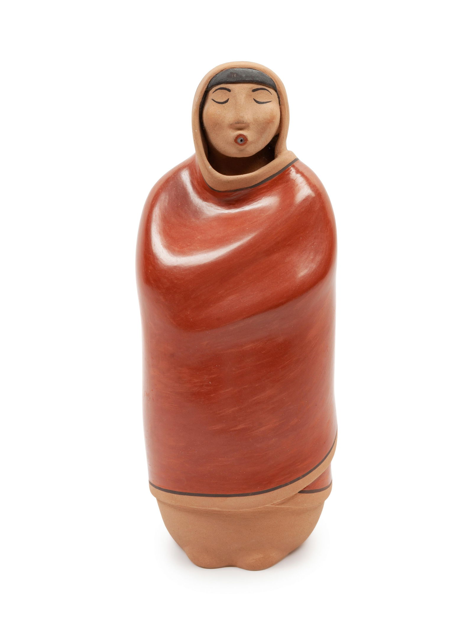 Laura Gachupin (Jemez, b. 1954) Redware Figure of a (1 of 2)