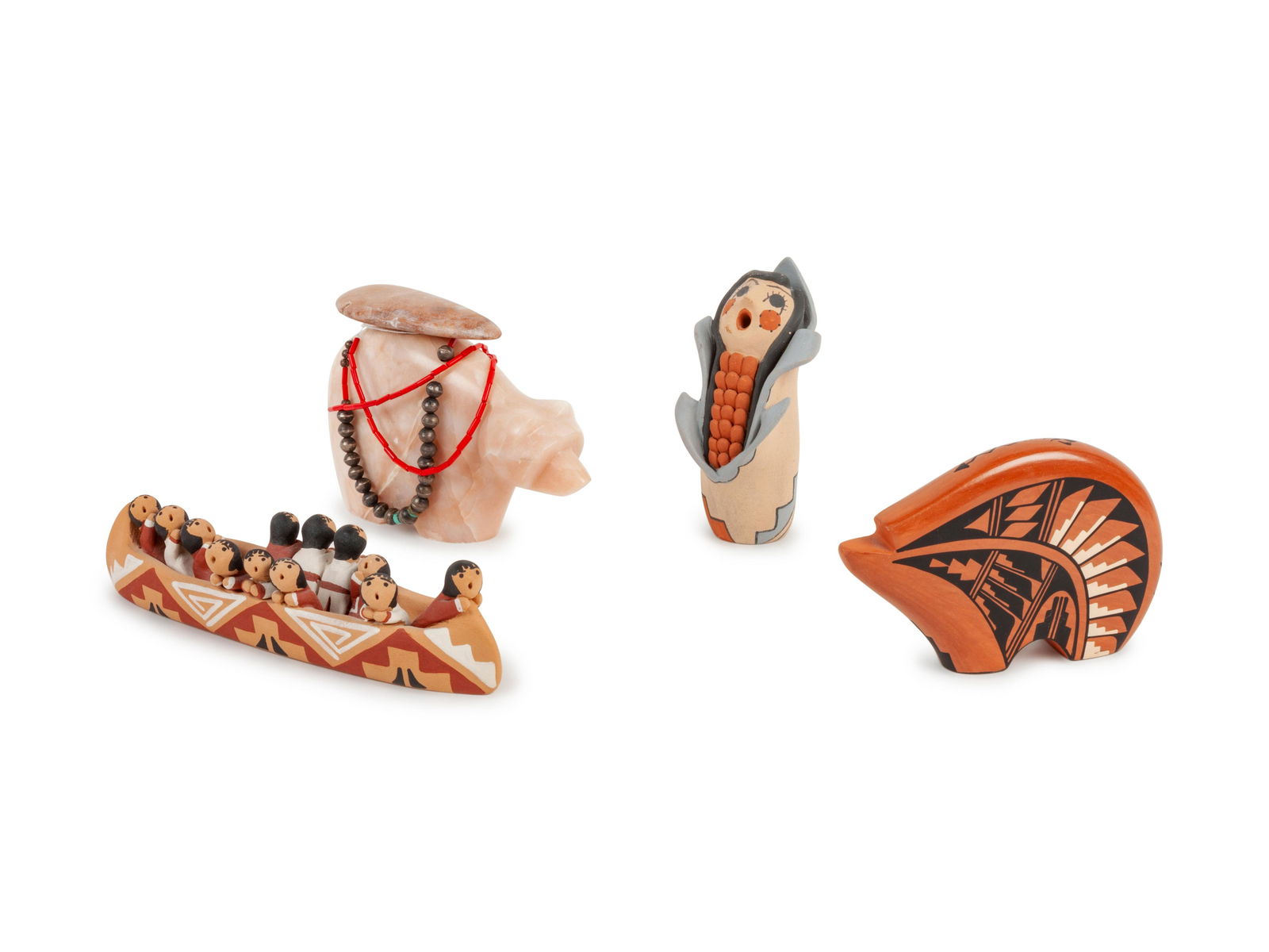 Four Jemez Pottery Figures (1 of 3)