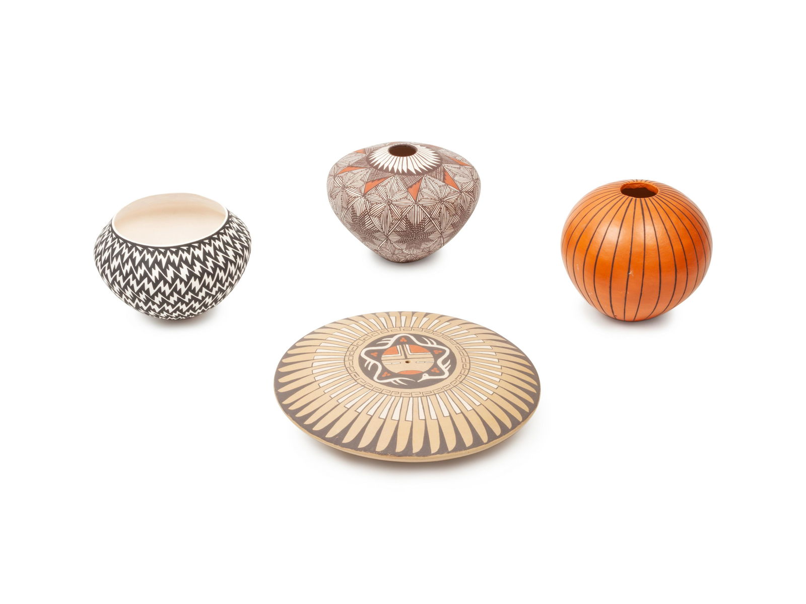 Pueblo Pottery Articles polychrome jar height 4 x 5 1/4 (1 of 1)