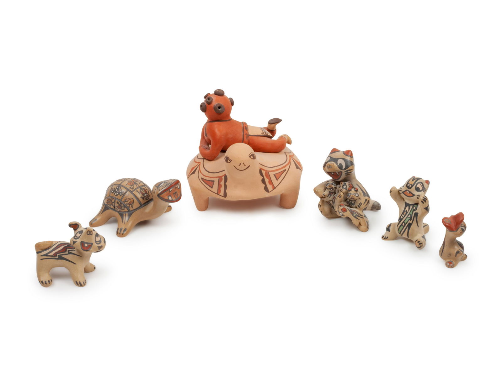 Collection of 11 Redware and Blackware Creatures (1 of 5)