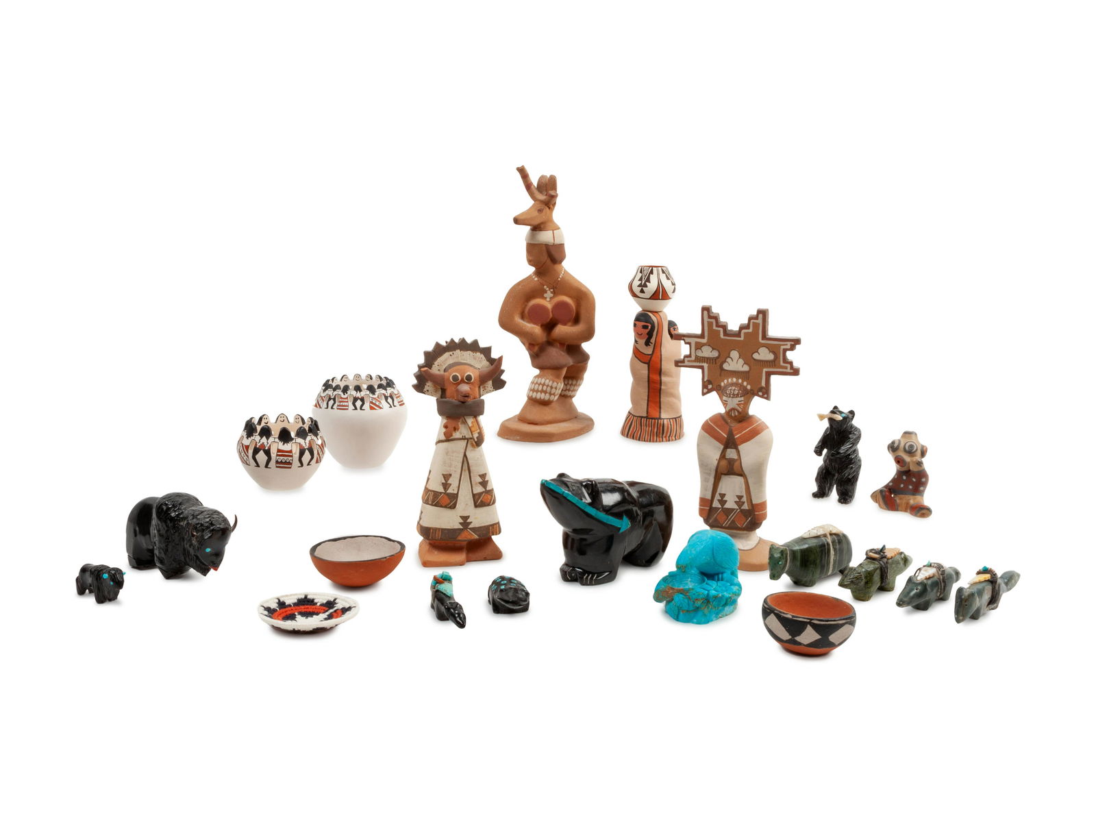 Collection of Zuni Fetishes and Pueblo Miniatures (1 of 2)