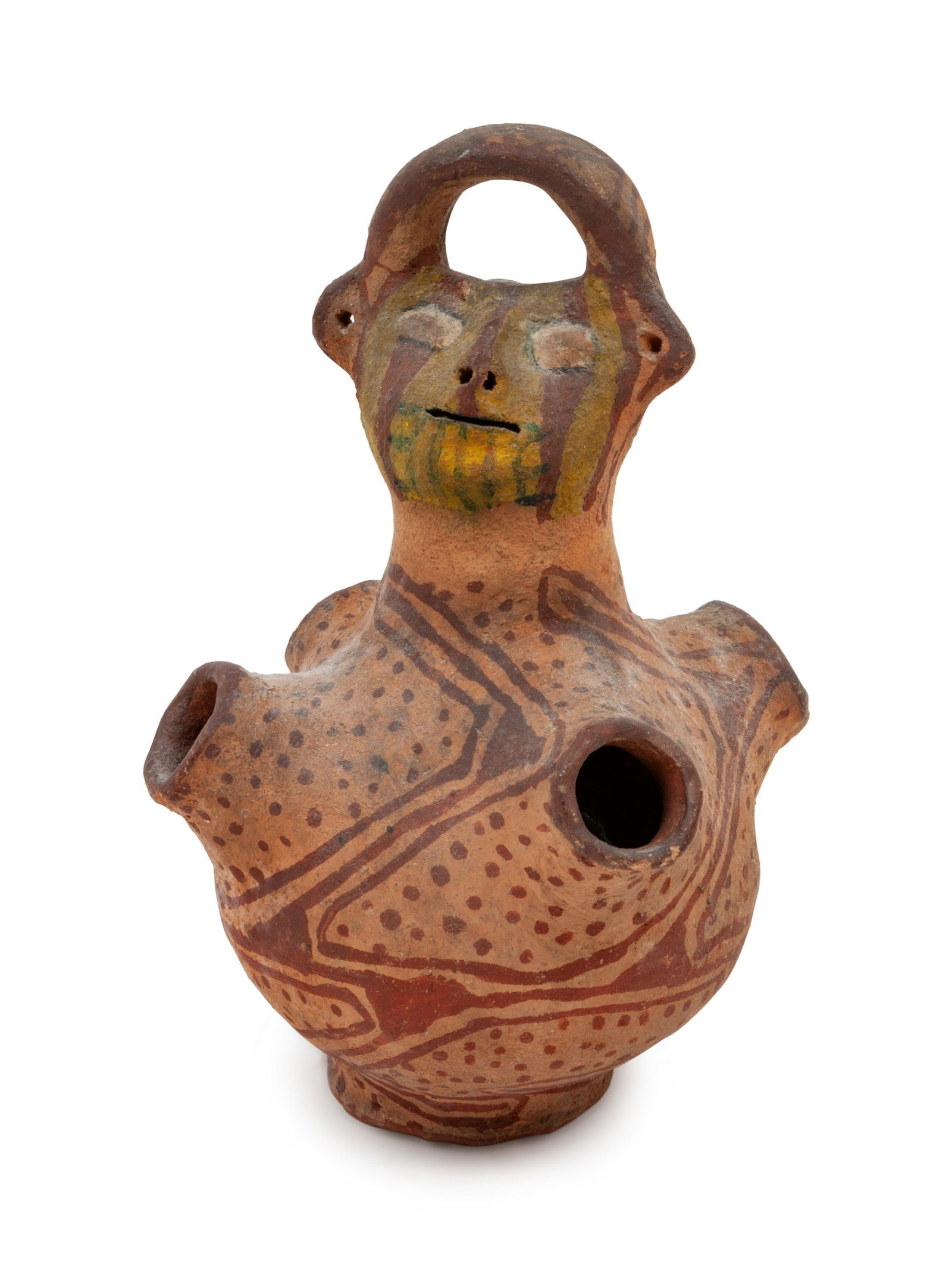 Mojave Polychrome Effigy Pottery Jar Height 8 inches. (1 of 1)