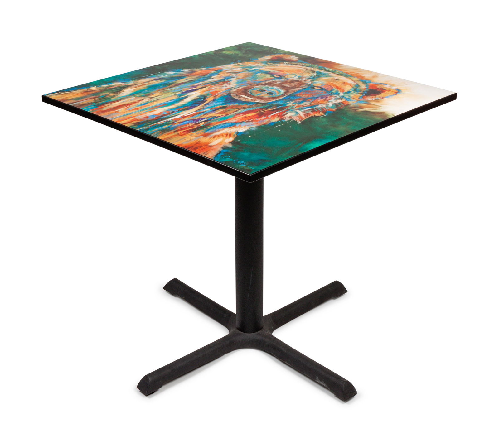 Table, Grizzly Blues height 28 3/4 x width 29 1/2 x (1 of 2)