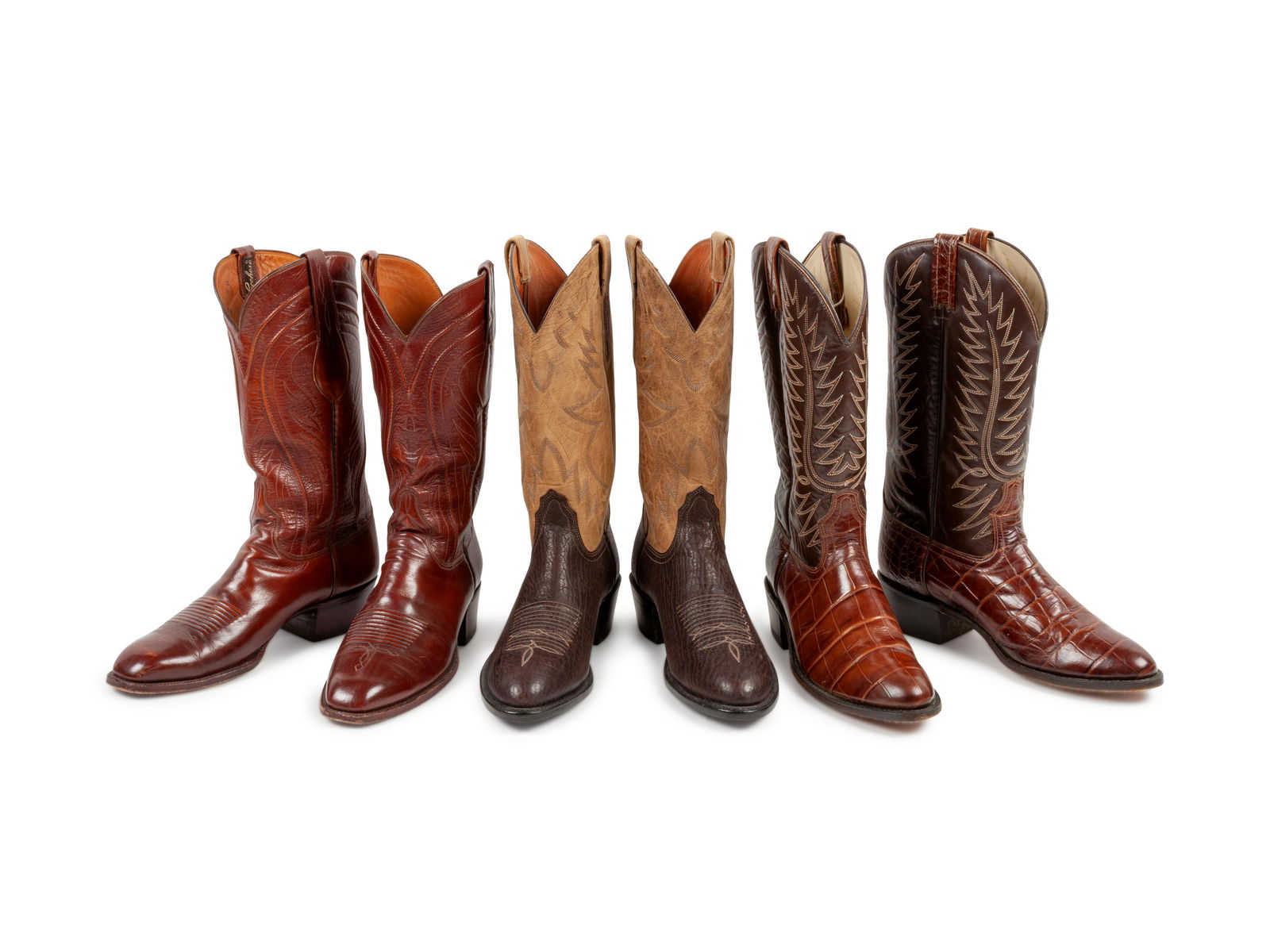 Three Pairs of Western Boots, Two by Lucchese (1 of 4)
