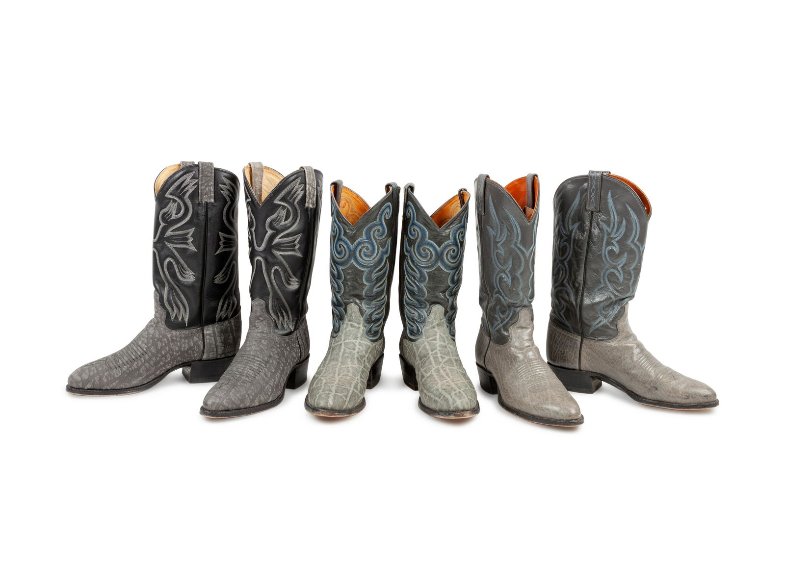 Three Pairs of J. Chisolm Western Boots (1 of 4)