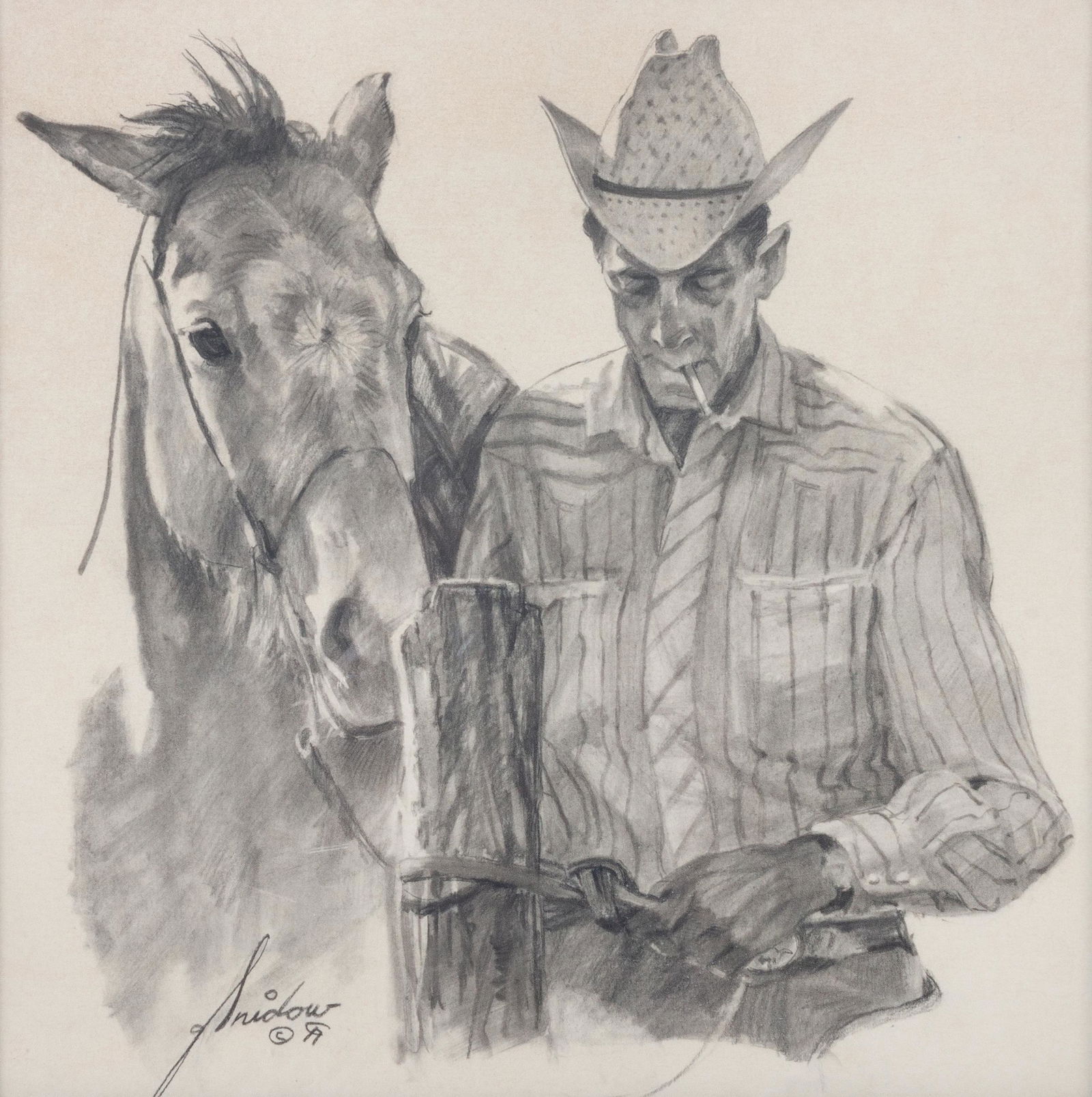 Gordon Snidow (American, b. 1936) A Cowboy and His (1 of 1)