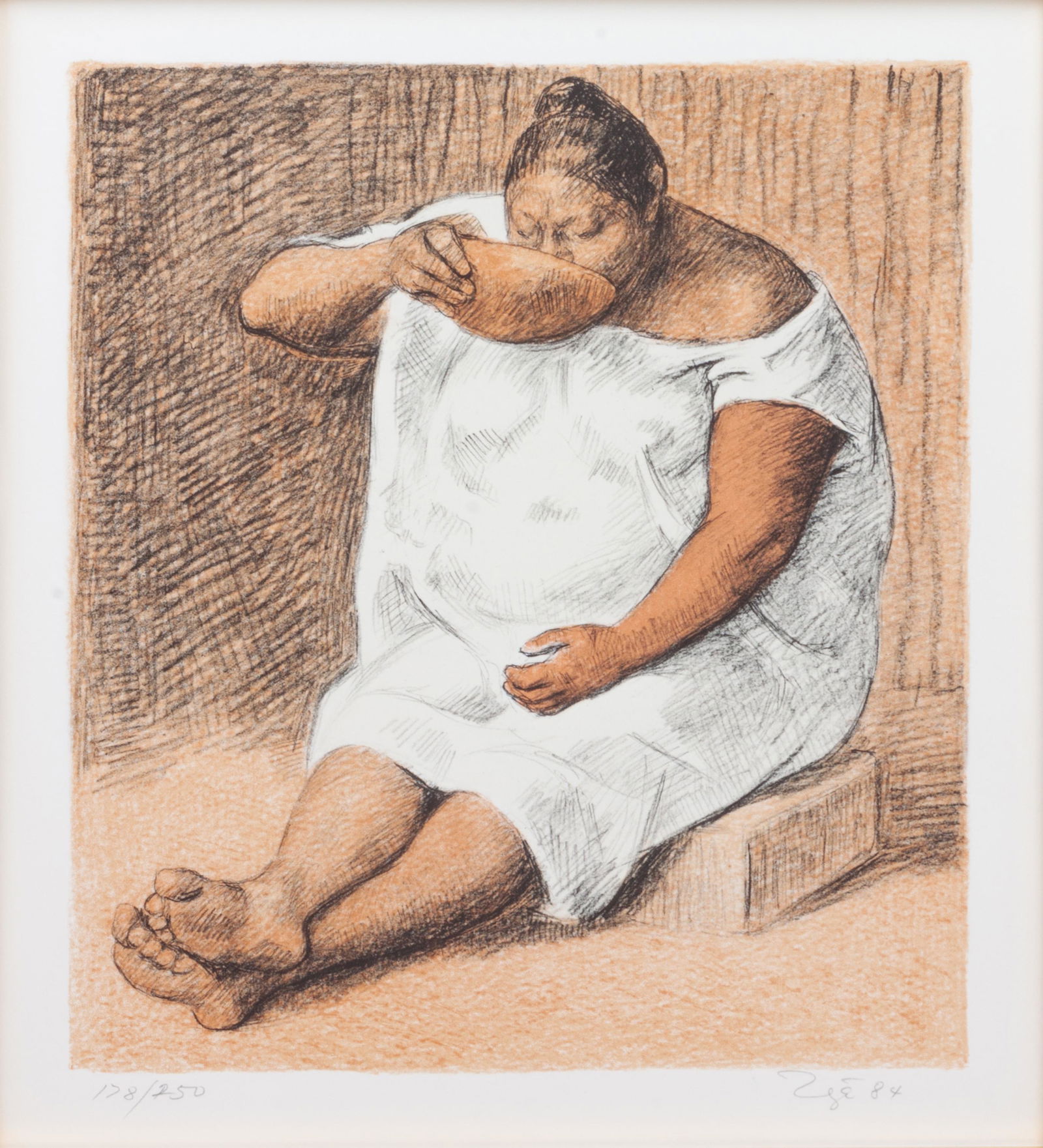 Francisco Zuniga (Mexican, 1912-1998) Mujer Bebiendo  (1 of 1)