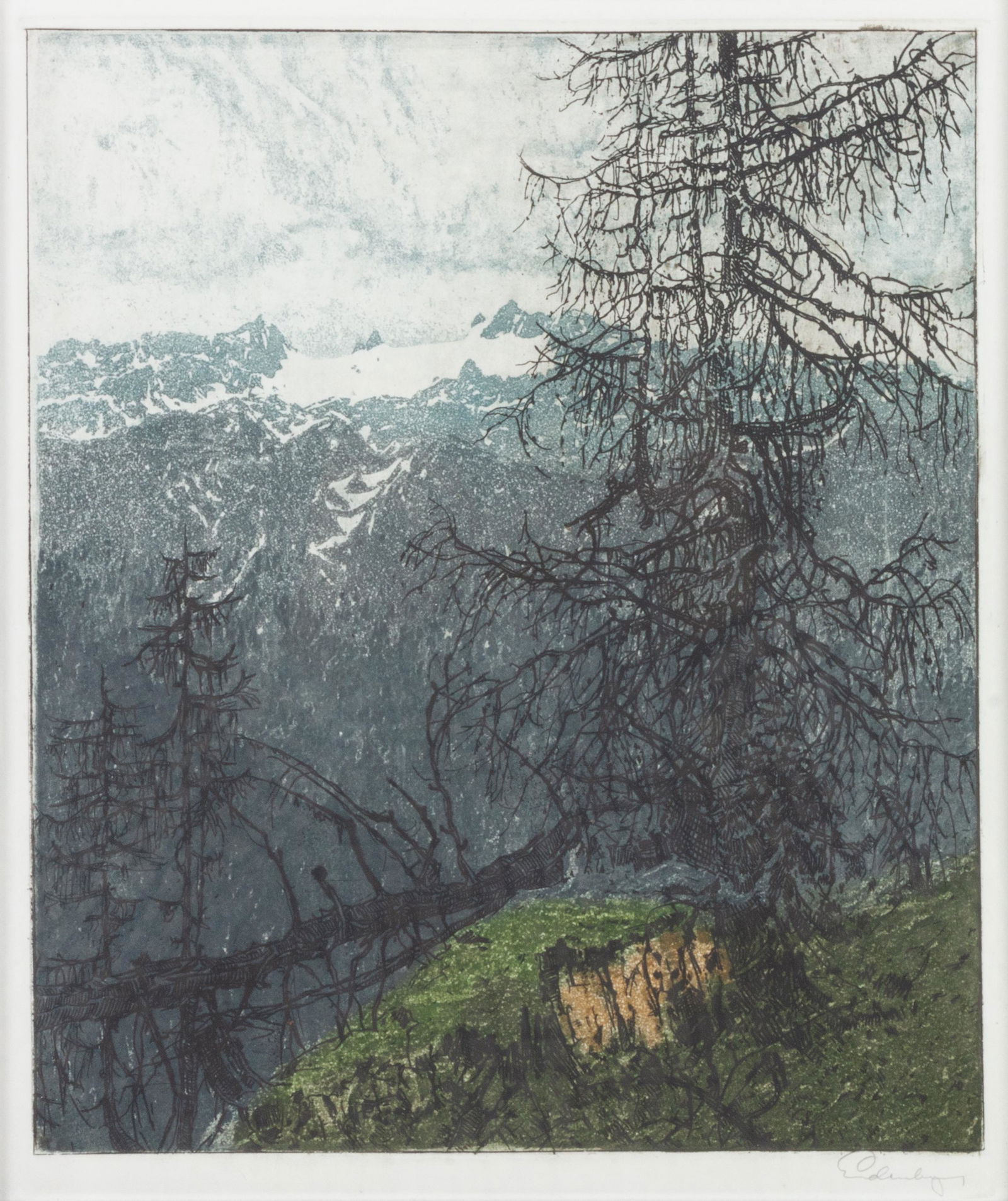 Three Woodblock Landscape Prints (1 of 3)