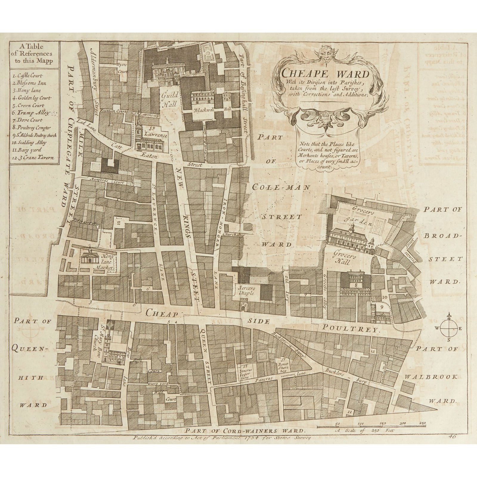 [Maps & Atlases] [London] Stow, John, Group of 5 maps: [Maps & Atlases] [London] Stow, John Group of 5 maps of London London, 1754-55. Approximately 18 1/2 x 15 7/8 inches. Five matted maps from Stow's "A Survey of Cities of London and Westminster and the