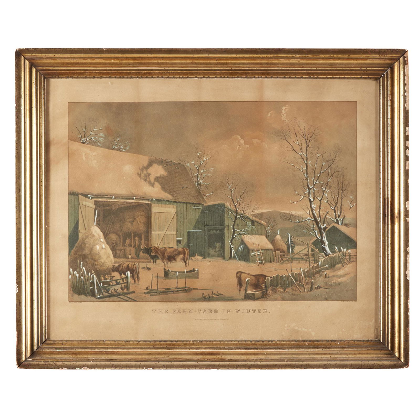 [Prints] Currier & Ives, The Farm-Yard in Winter (1 of 1)