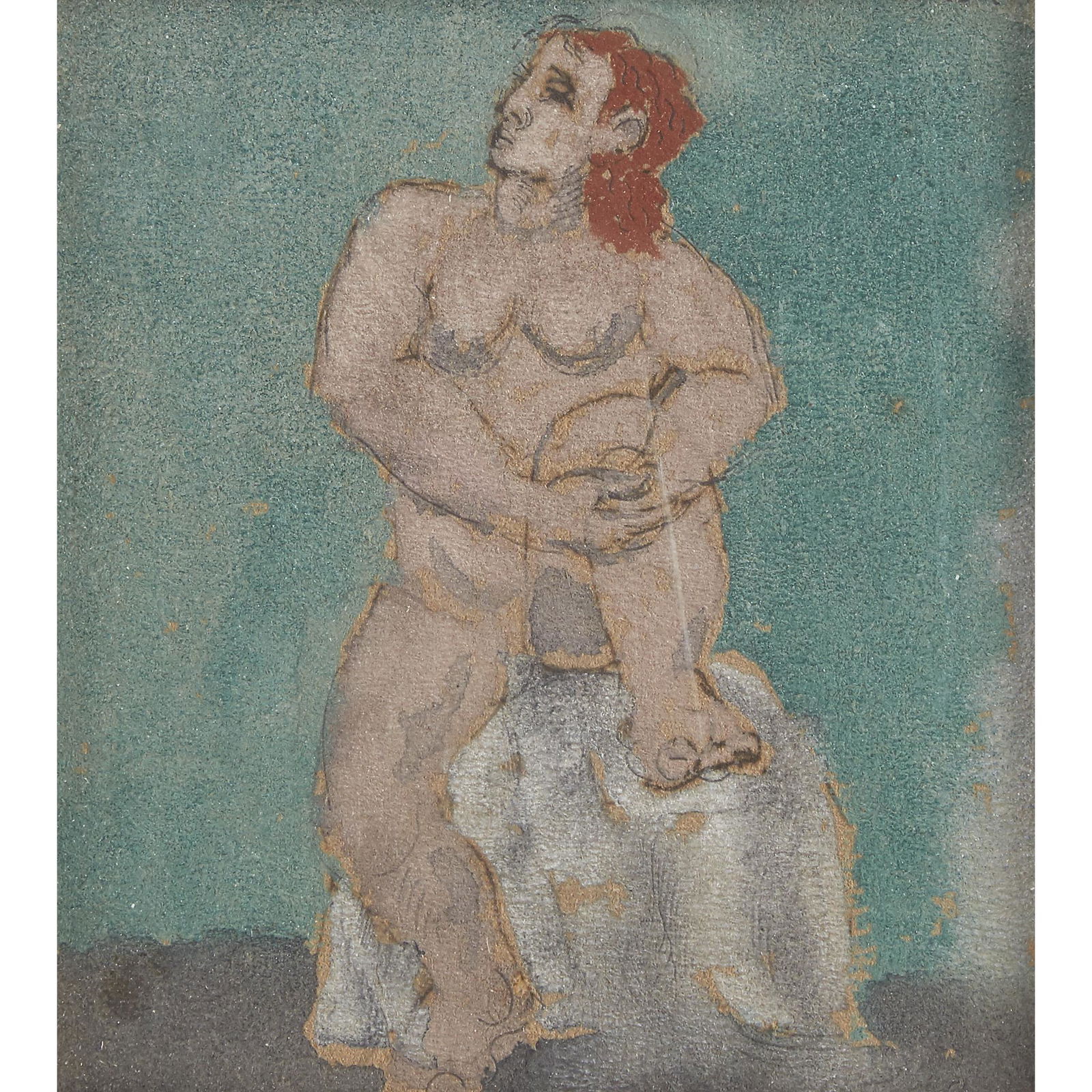 Max Weber (American, 1881-1961), , Red-Haired Nude; and: Max Weber (American, 1881-1961) Red-Haired Nude; and a Companion One signed 'MAX WEBER' upper right, the other signed and dated 'MAX WEBER '26' bottom left, pair of watercolors and pencil on paper Lar