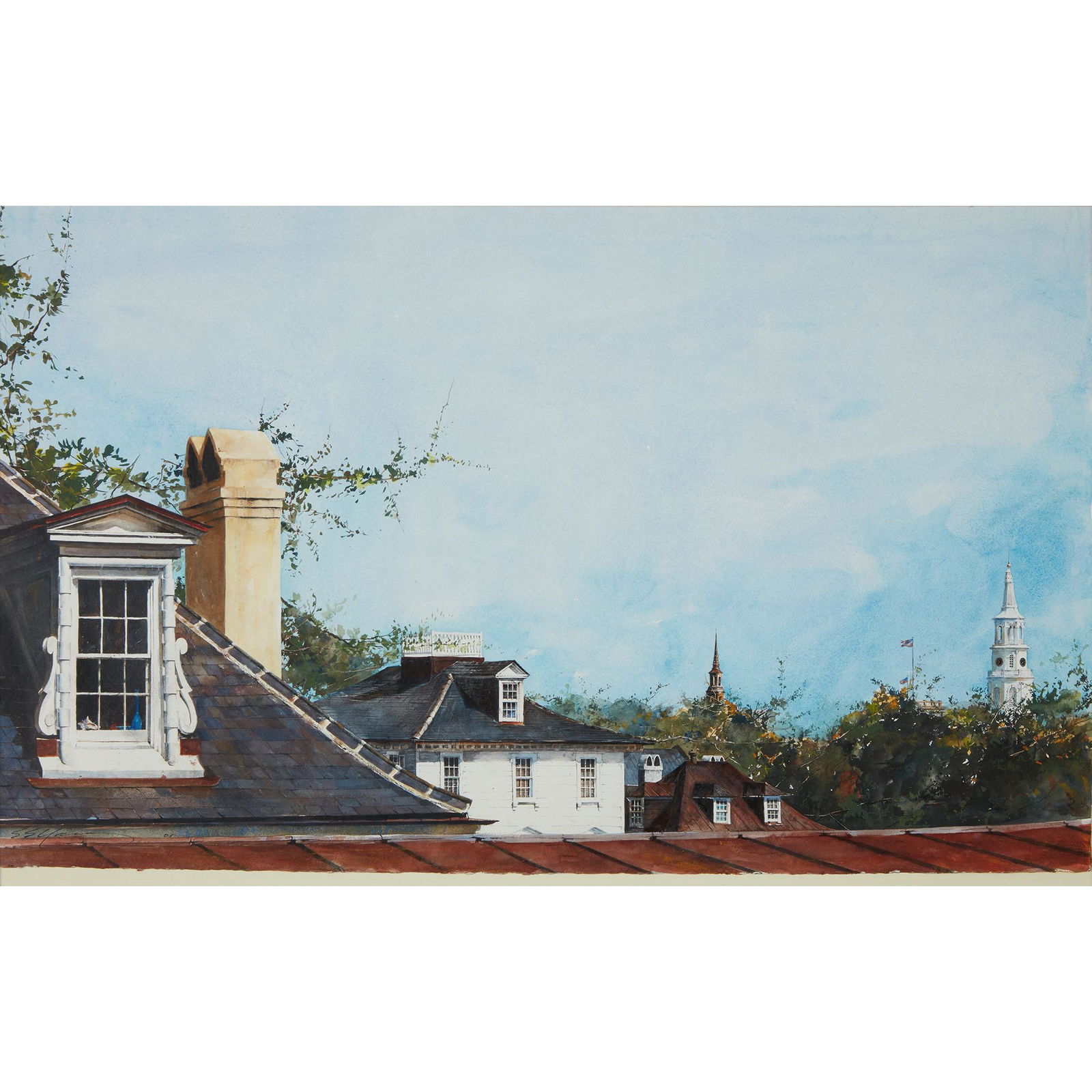 Stephen Scott Young (American, 1957), , View from Sword: Stephen Scott Young (American, 1957) View from Sword Gates Signed and dated 'S.S. Young 01' bottom left; also titled, signed, dated, located and dedicated 'October-December 2001/Charleston/South Carol