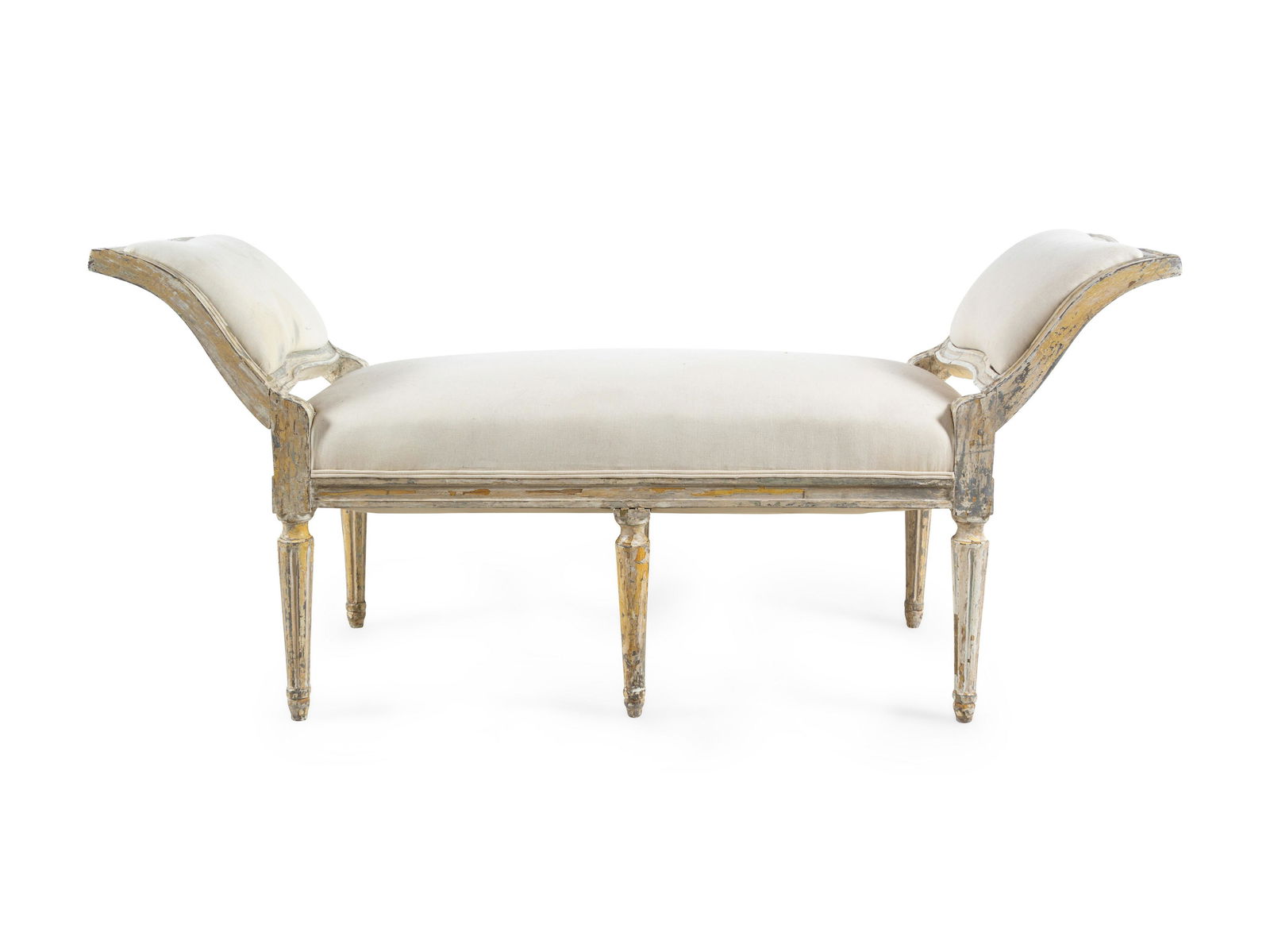 A Louis XVI White-Painted Bench (1 of 2)