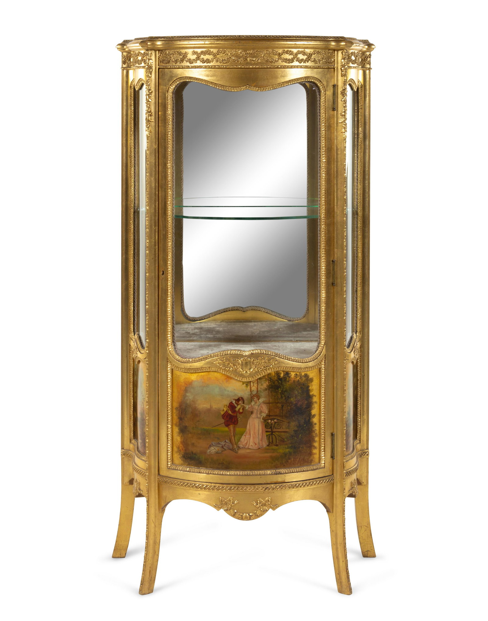A Louis XVI Style Gilt Vernis Martin Vitrine (1 of 3)