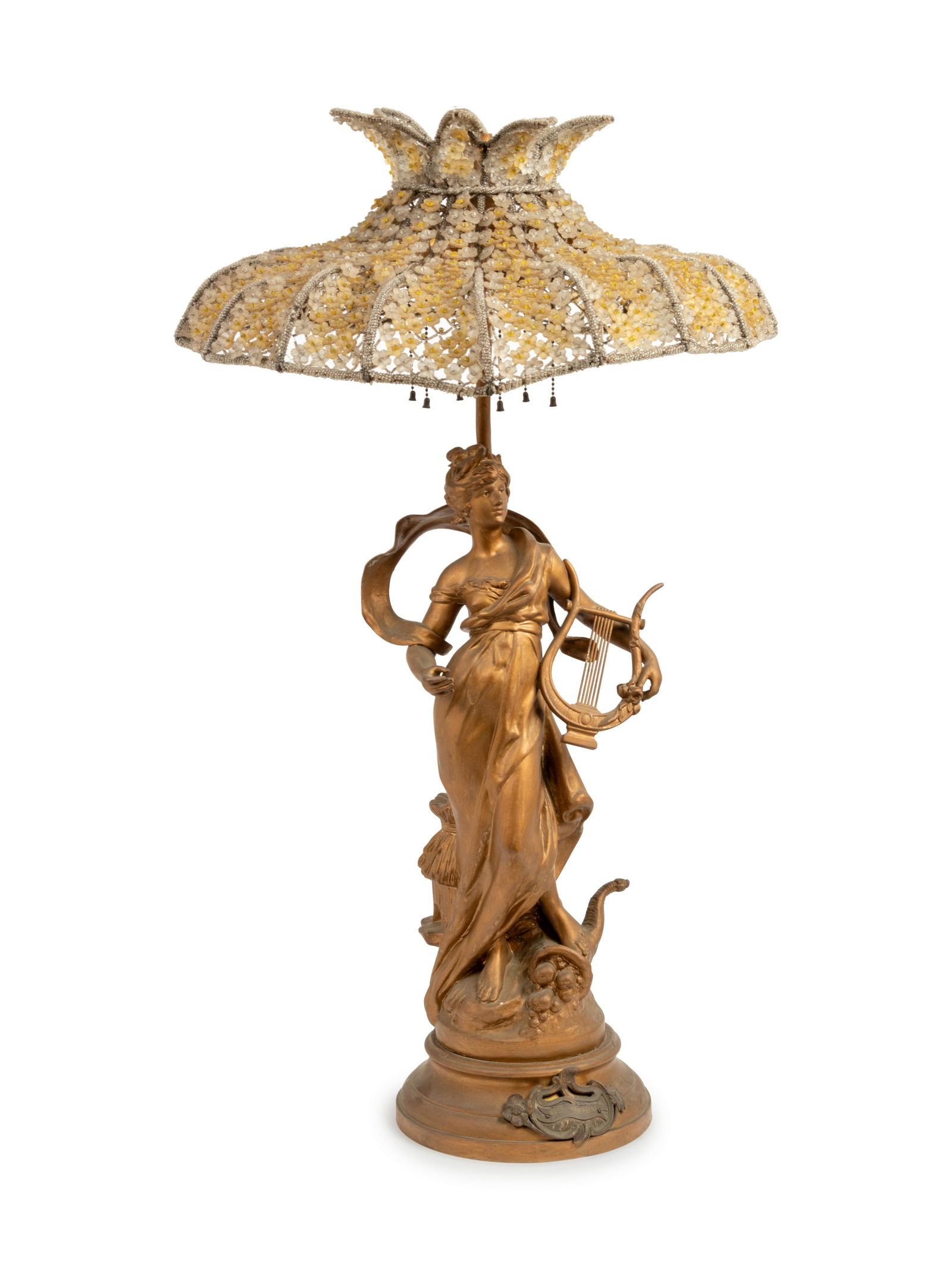 A French Cast Metal Figure after Louis Moreau, Mounted (1 of 2)