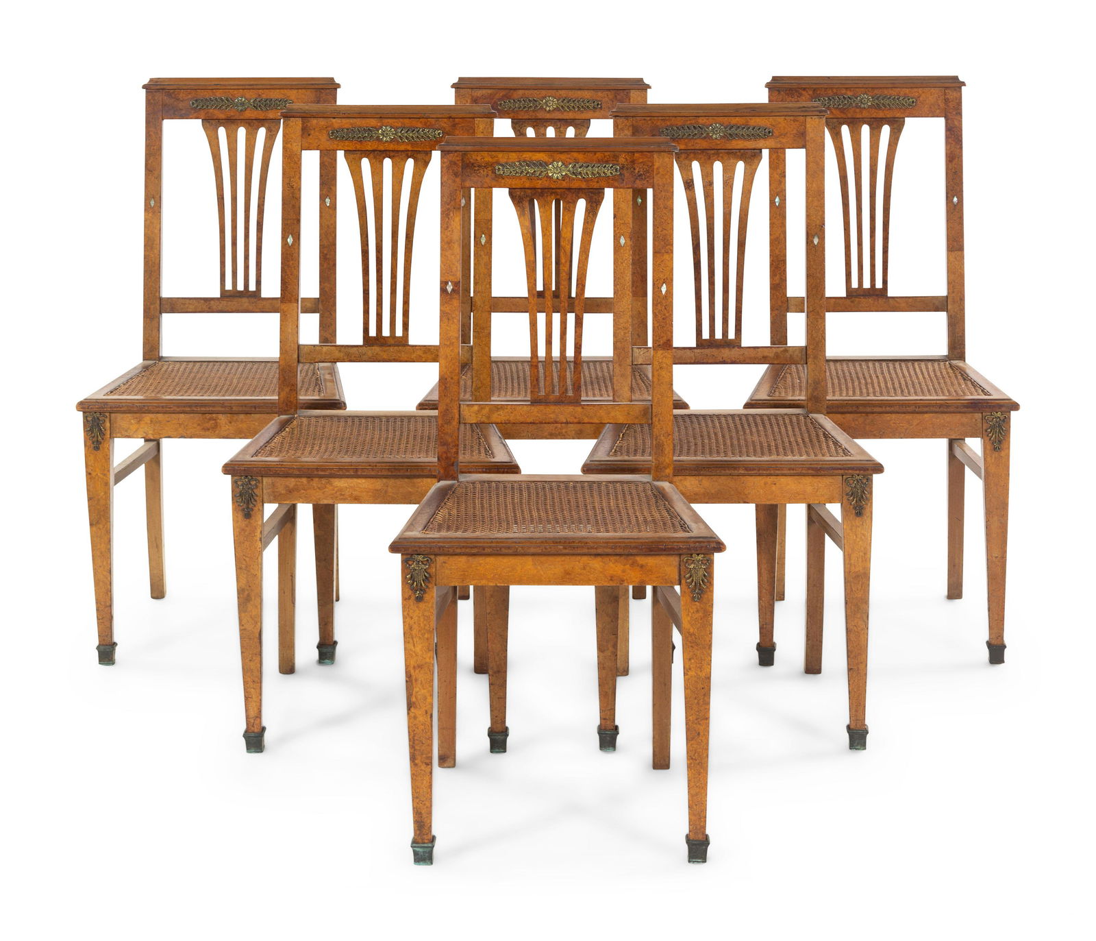 A Set of Six French Gilt Metal Mounted and (1 of 2)