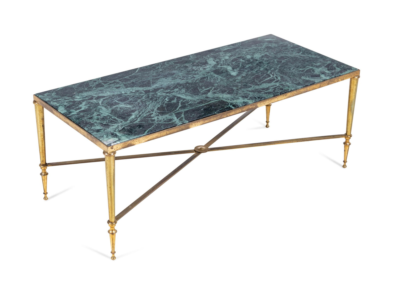 A Brass and Marble Low Table in the Style of Maison (1 of 2)