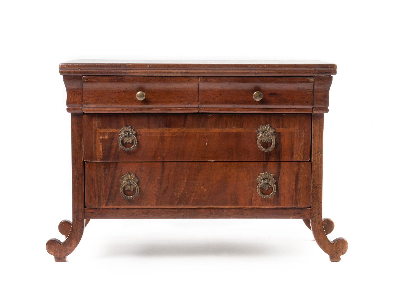 An Italian Walnut Diminutive Chest (1 of 4)