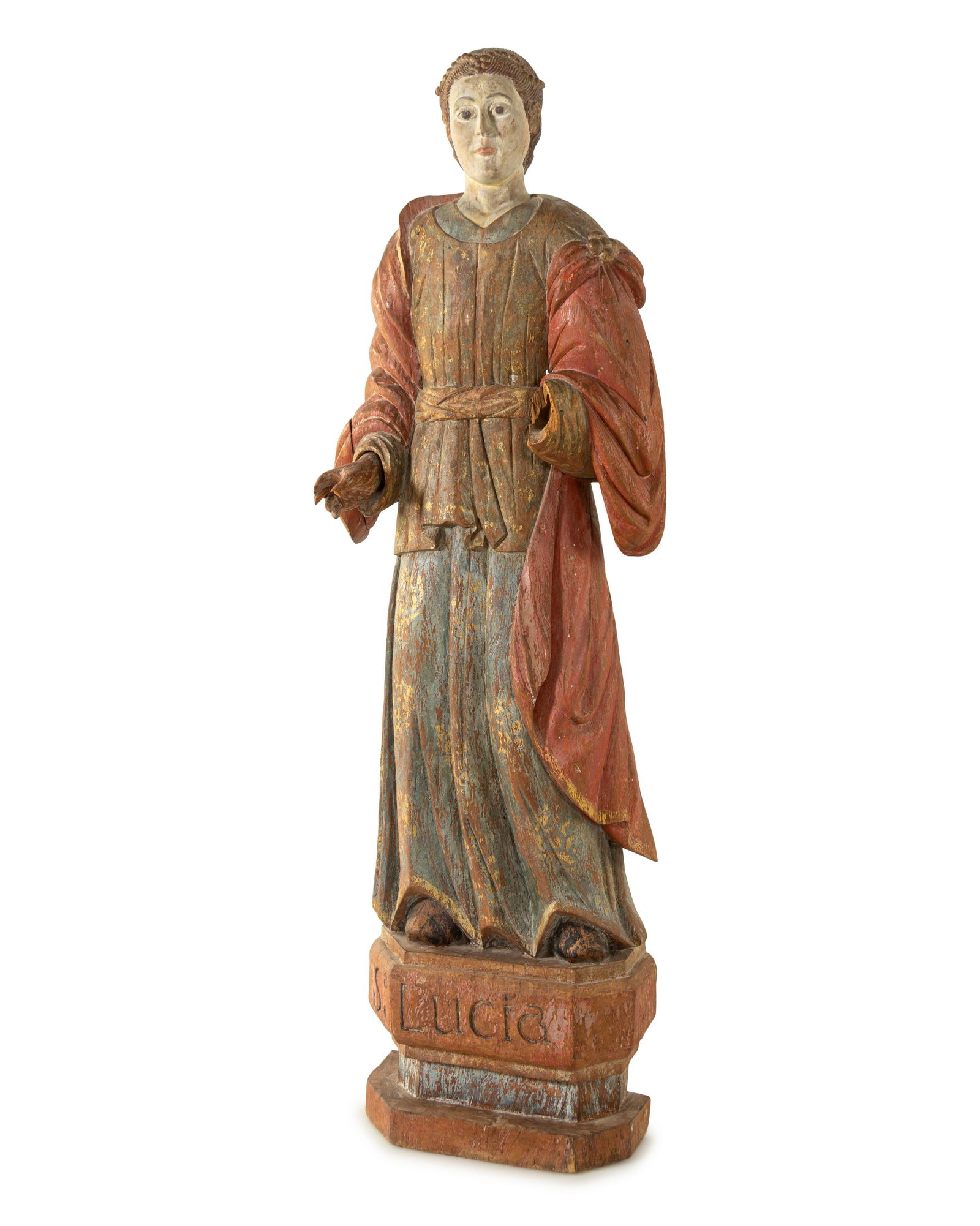 A Continental Carved and Polychromed Santo Figure (1 of 3)