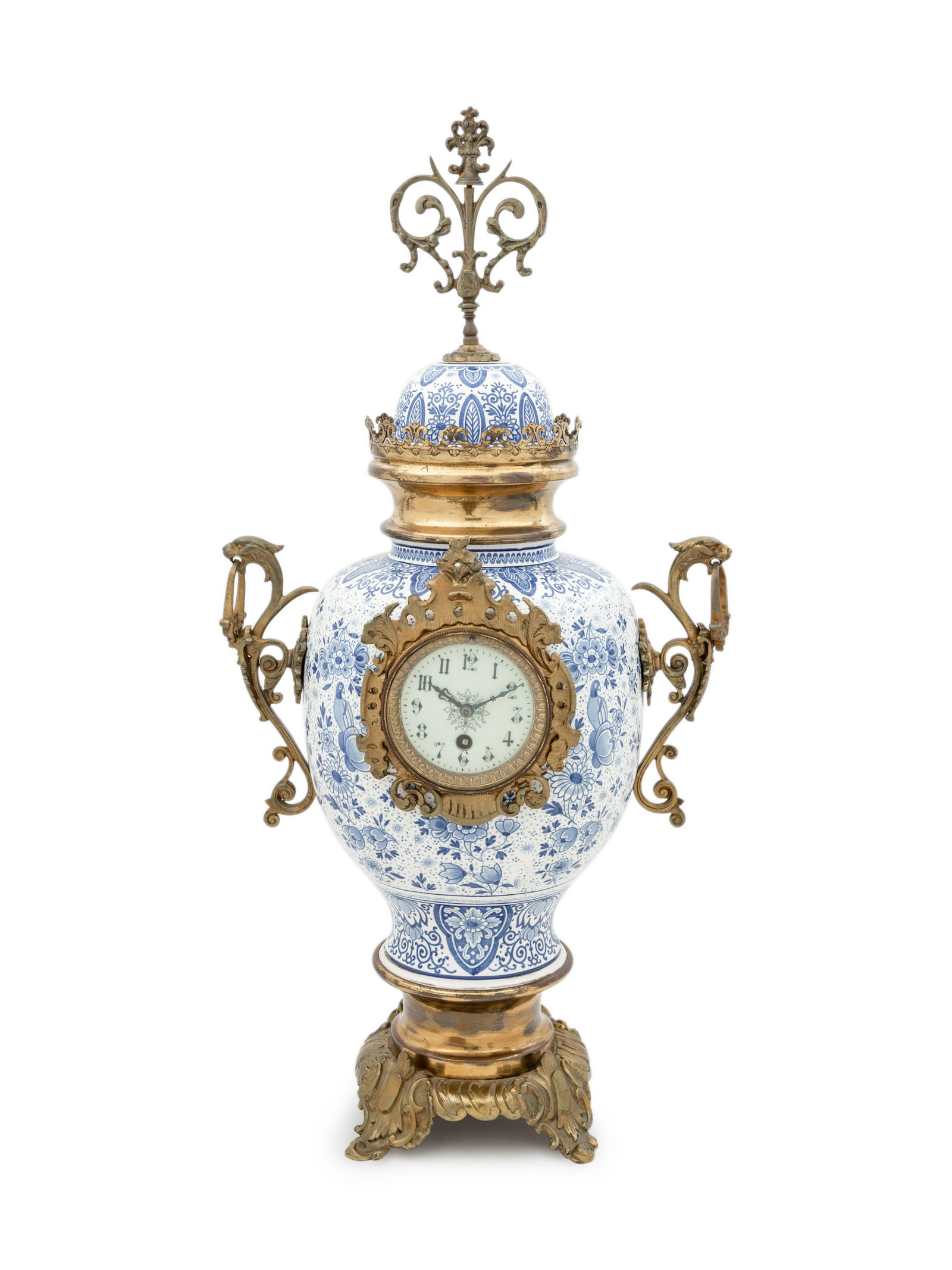 A Delft Pottery Jar Mounted as a Clock (1 of 2)