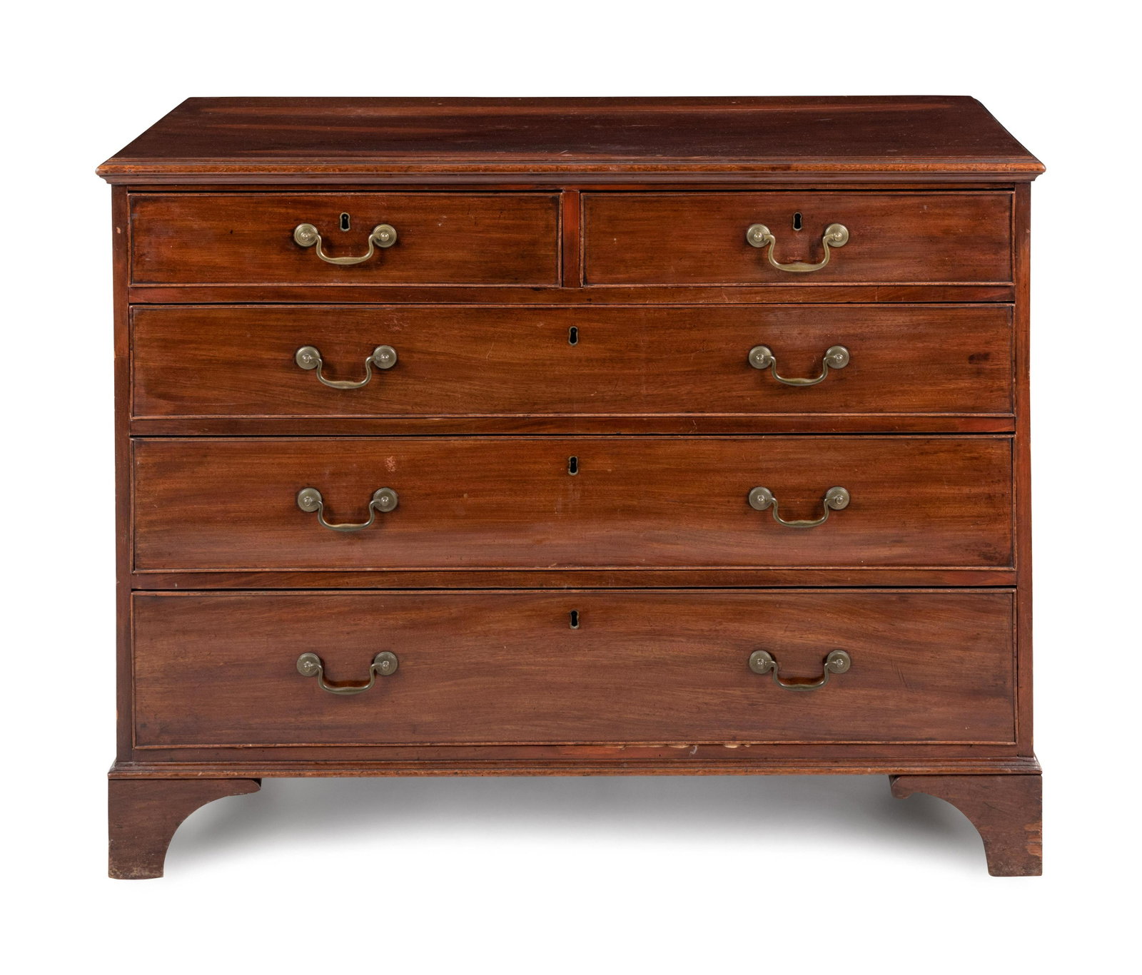 A George III Mahogany Chest of Drawers: A George III Mahogany Chest of Drawers Late 18th Century