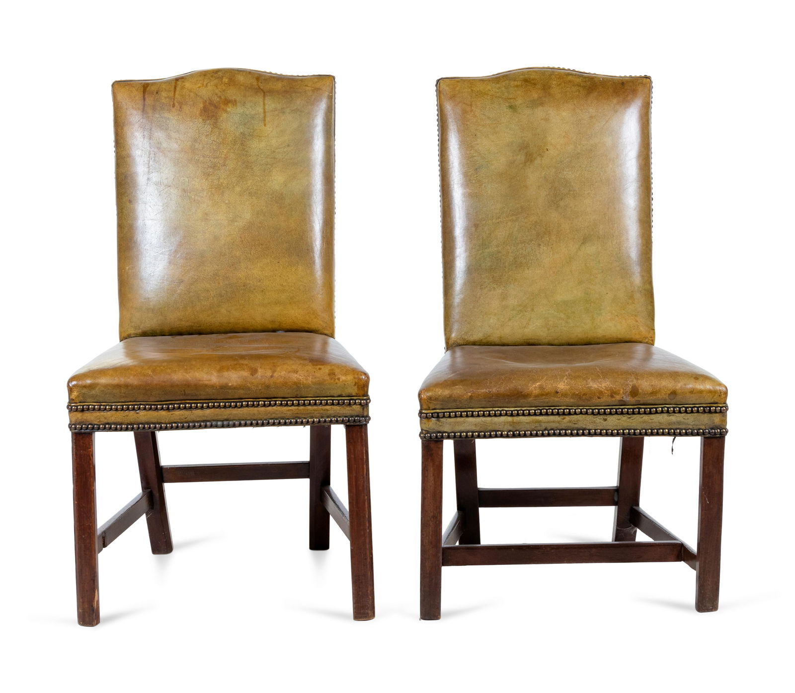 A Pair of George III Leather Upholstered Mahogany Side (1 of 2)