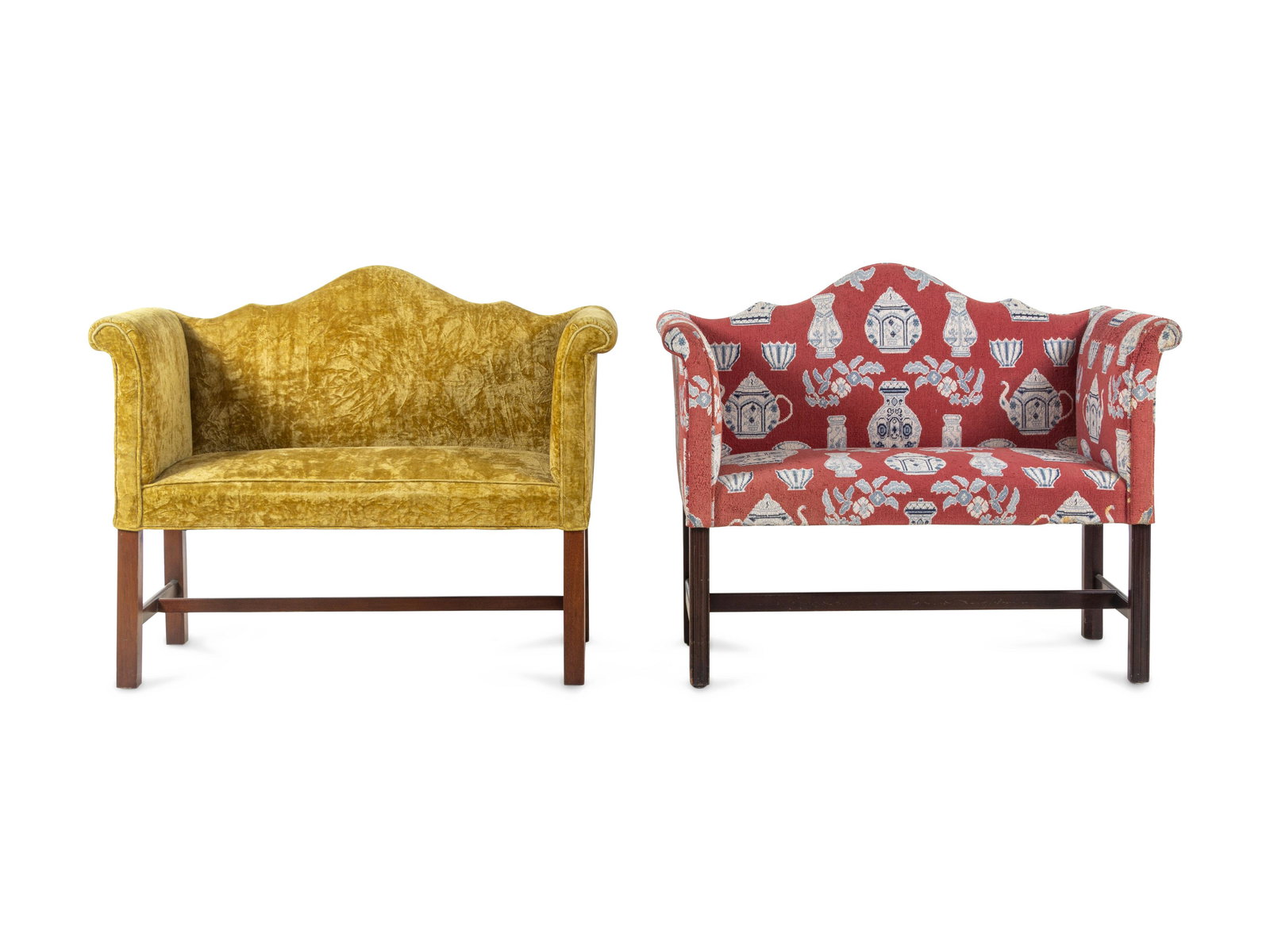 A Near Pair of George III Style Mahogany Window Seats (1 of 2)