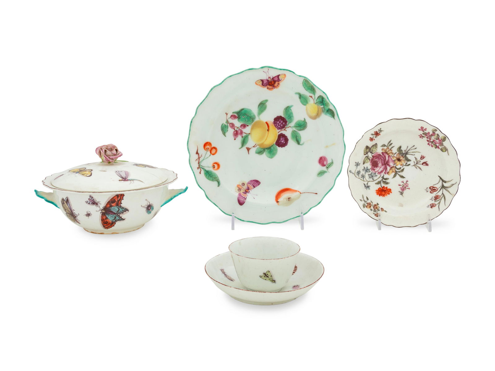 Five Chelsea Porcelain Articles (1 of 3)
