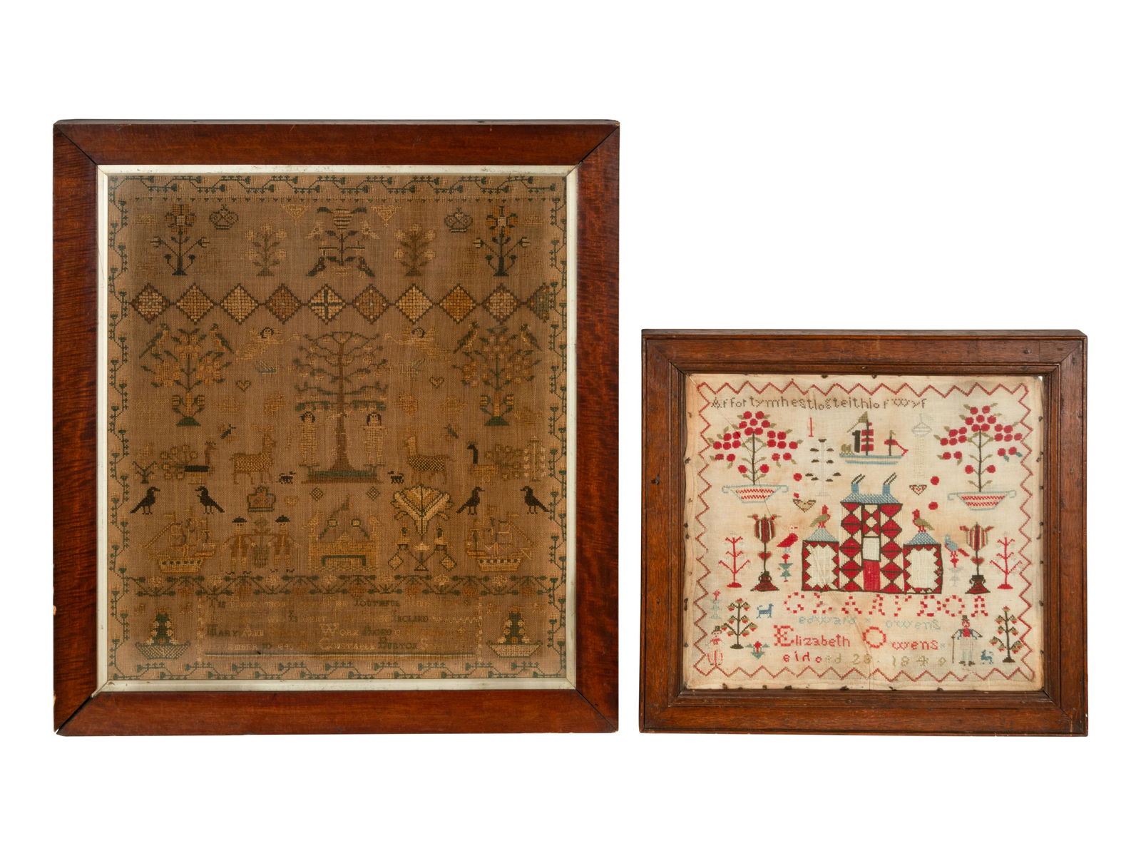 Two American Needlework Samplers (1 of 3)