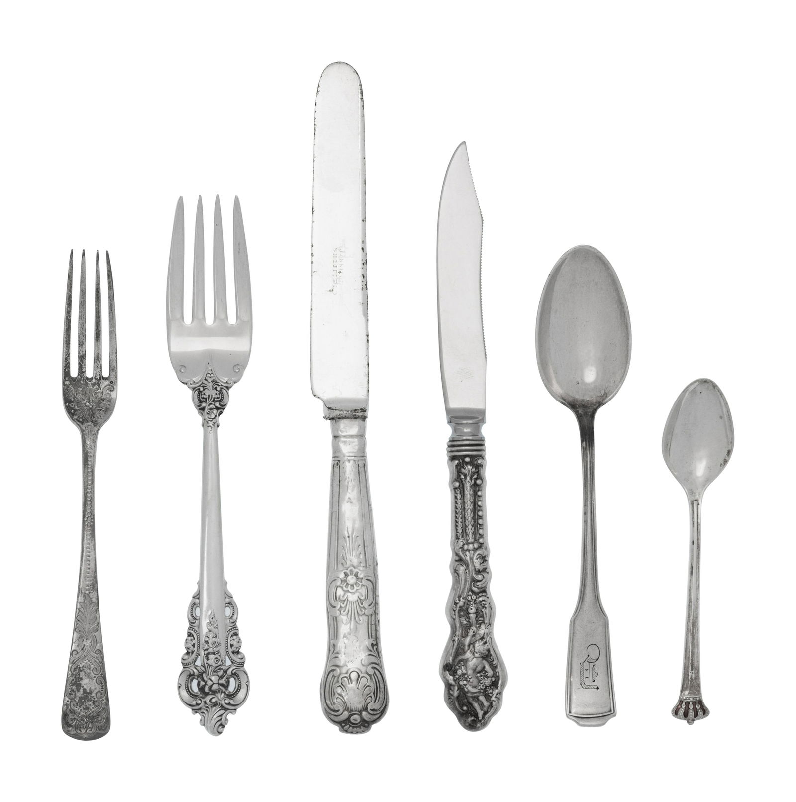 A Large Collection of Silver Flatware Articles (1 of 3)