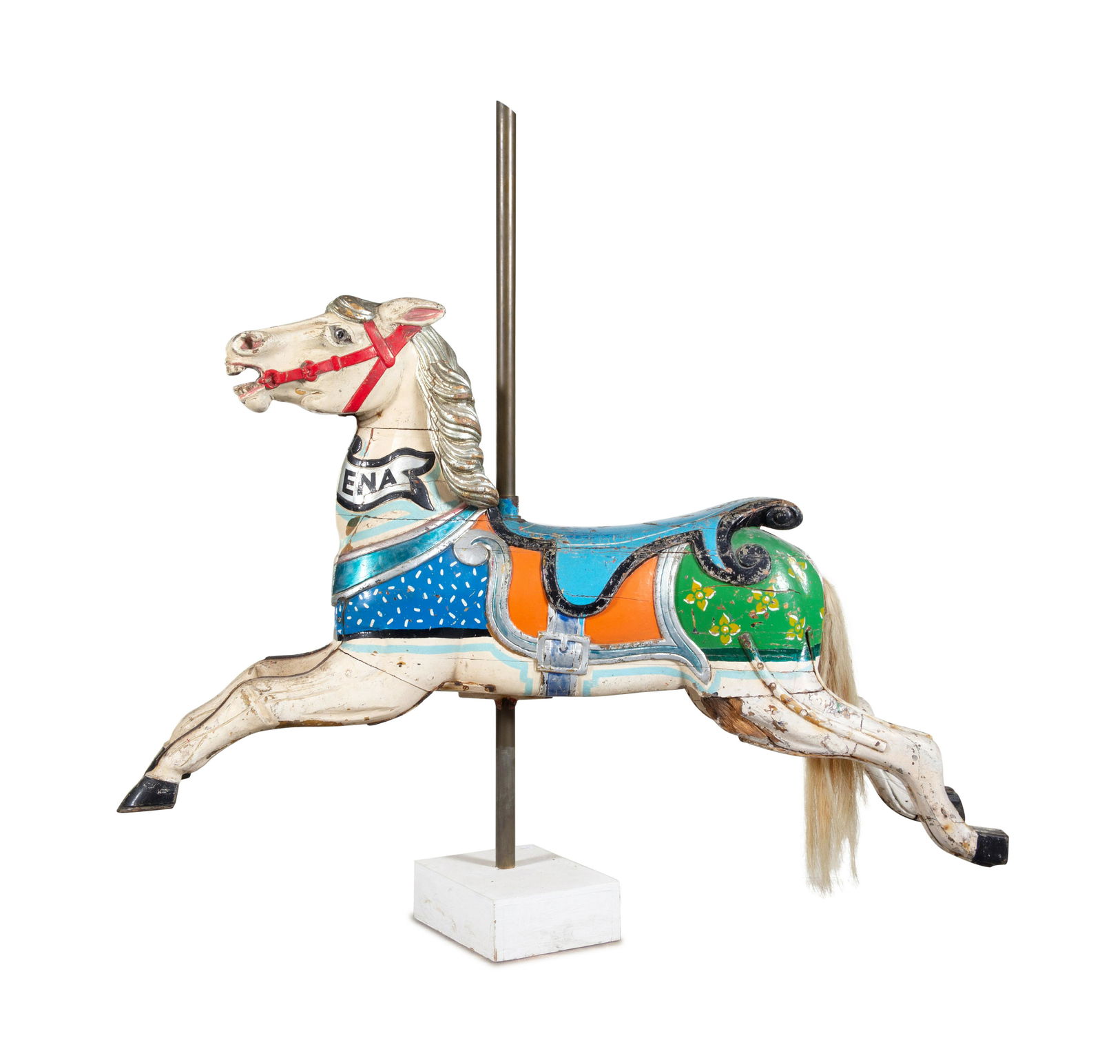 A Polychrome Carved Wood Carousel Horse (1 of 3)