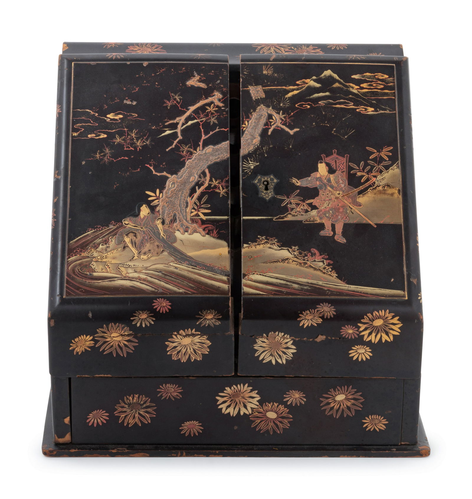 A Japanese Gilt, Black and Red Lacquered Stationary (1 of 4)