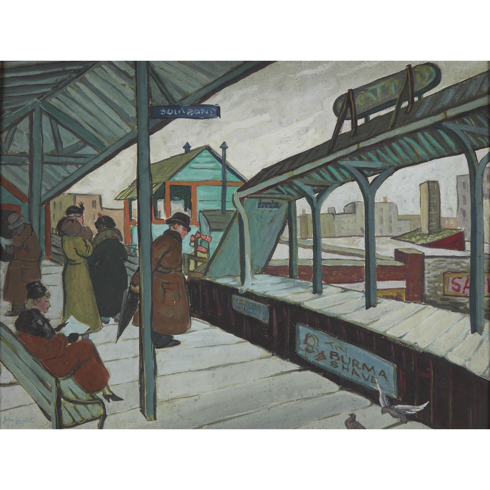 John Winters (American, 1904-1983), , Train Platform (1 of 1)