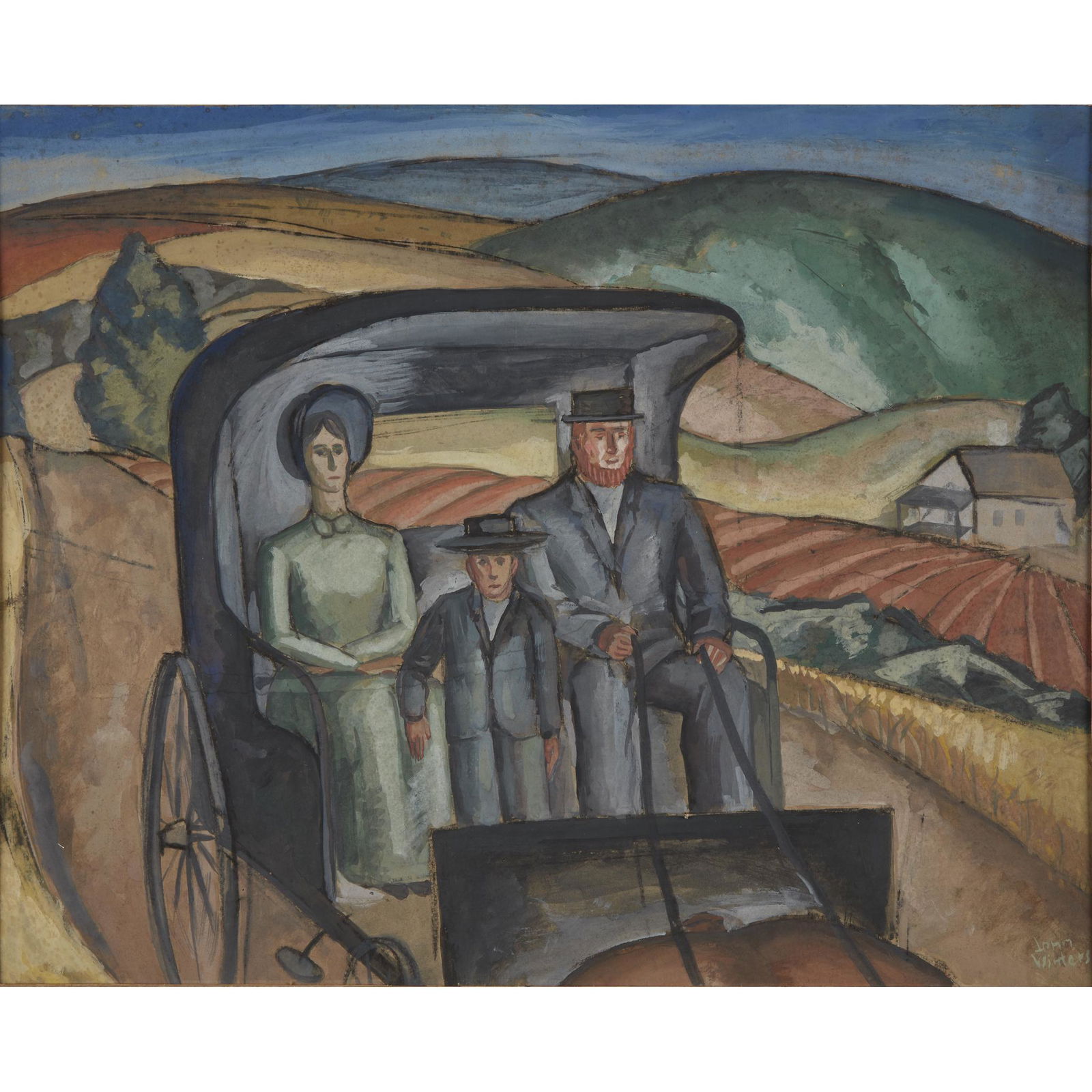 John Winters (American, 1904-1983), , Amish Family (1 of 1)