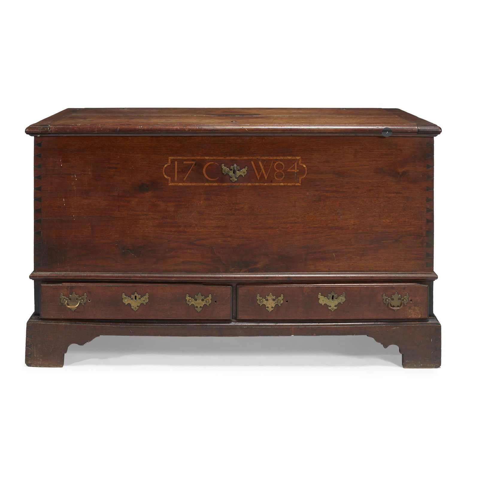 Chippendale inlaid walnut blanket chest, Chester (1 of 1)