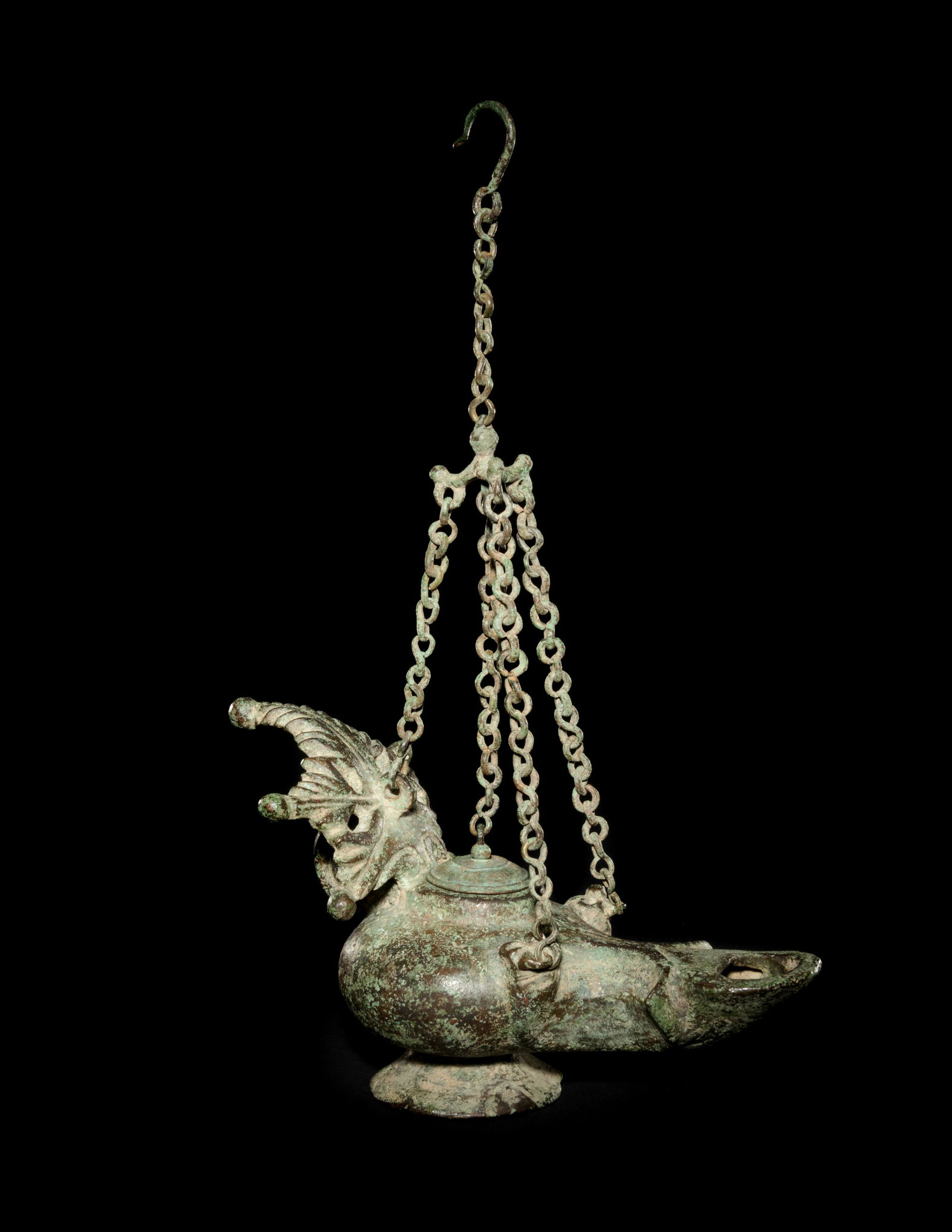 A Roman Bronze Oil Lamp (1 of 3)