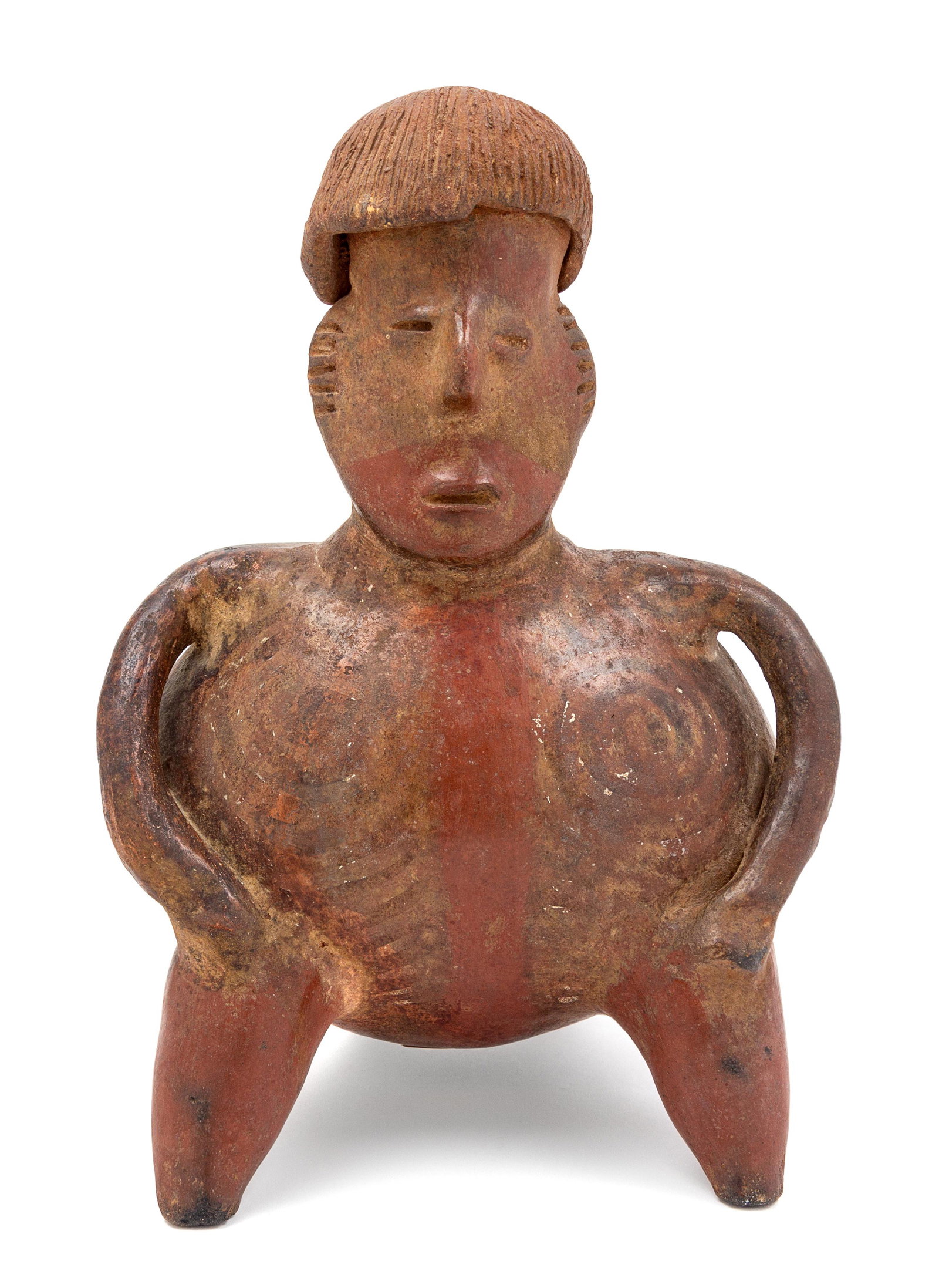 A Jalisco Pottery Figure Height 11 1/4 inches.: A Jalisco Pottery Figure West Mexico, Circa 250 B.C.-250 A.D. Height 11 1/4 inches. Provenance: Richard Gray Gallery, Chicago Property from the Estate of Billie Ross, Chicago, Illinois