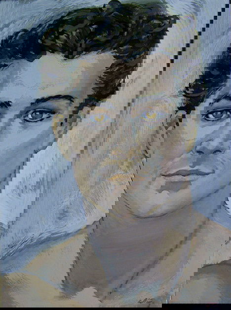 EMLEN ETTING (american 1905-1993) VIRGILIO FRANCA: EMLEN ETTING (american 1905-1993) VIRGILIO FRANCA" signed, also titled and dated "1966" verso, oil on aluminium 24 x 18 in."